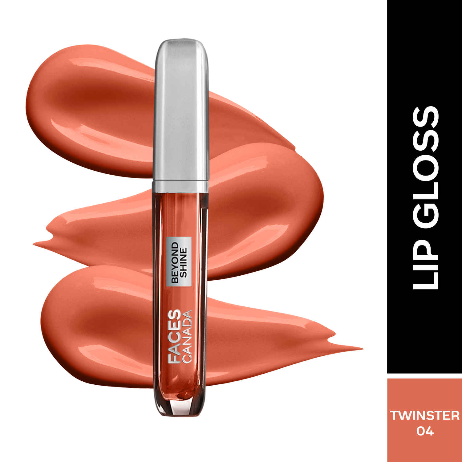 Buy FACES CANADA Beyond Shine Lip Gloss - Twinster 04, 3.8 ml | Lightweight Non-Sticky Luxurious Texture For Glossy Lips | Instant Shine | Fuller, Supple & Plump Lips | 24HR Hydration - Purplle