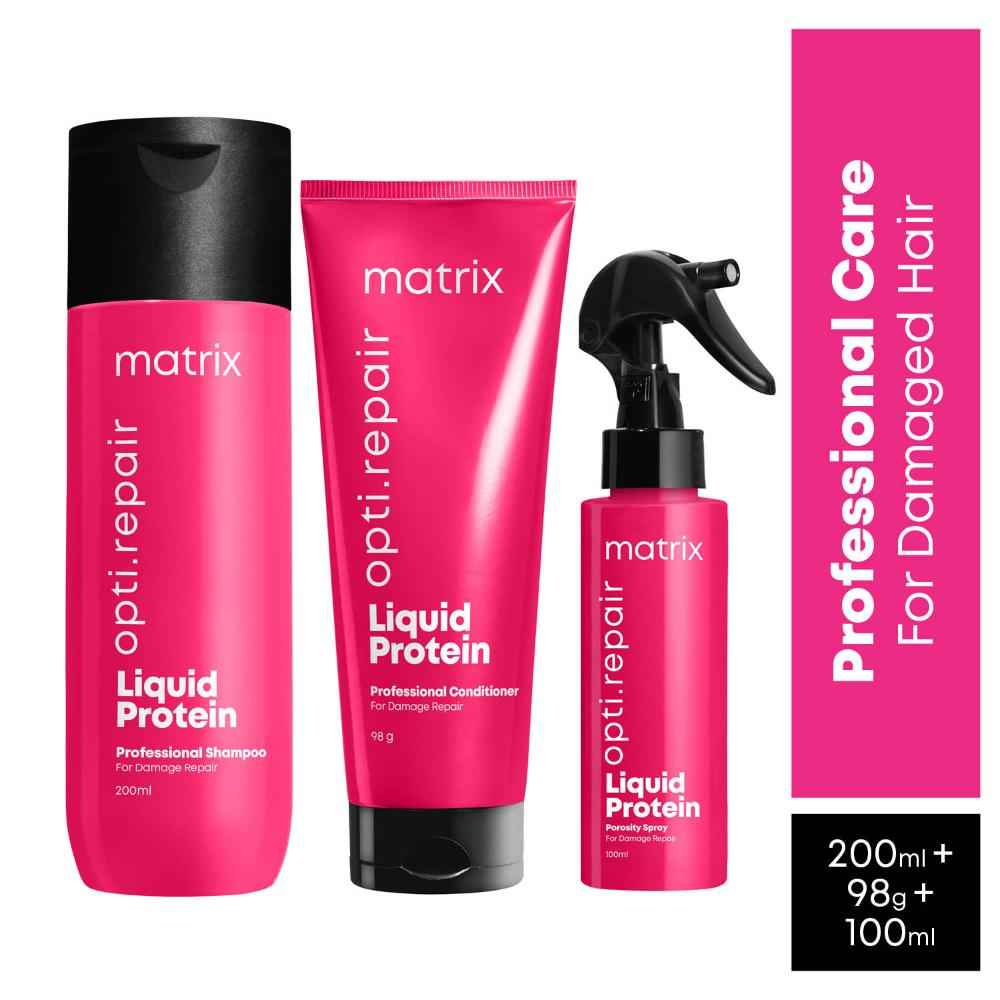 Buy Matrix Opti.Repair Shampoo + Conditioner + Spray | For Damaged Hair (200 ml + 98 g + 100 ml) - Purplle