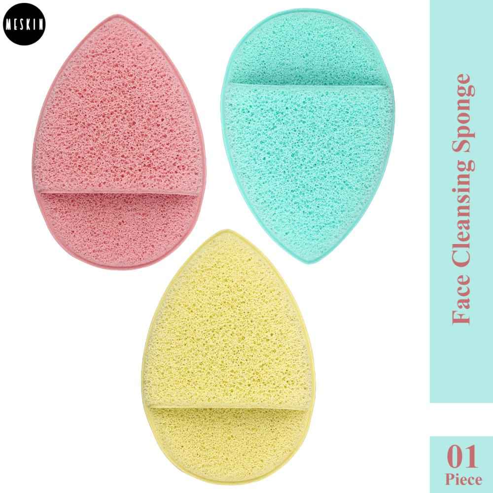 Buy MeSkin Facial Cleansing Sponges - Drop Shape Puff (Assorted Colors, Pack of 1) - Purplle