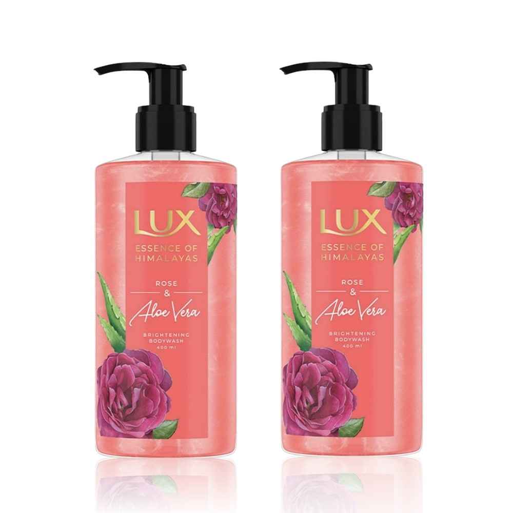 Buy LUX ROSE & ALOEVERA SHIM Body wash 400ml ( Pack of 2) - Purplle