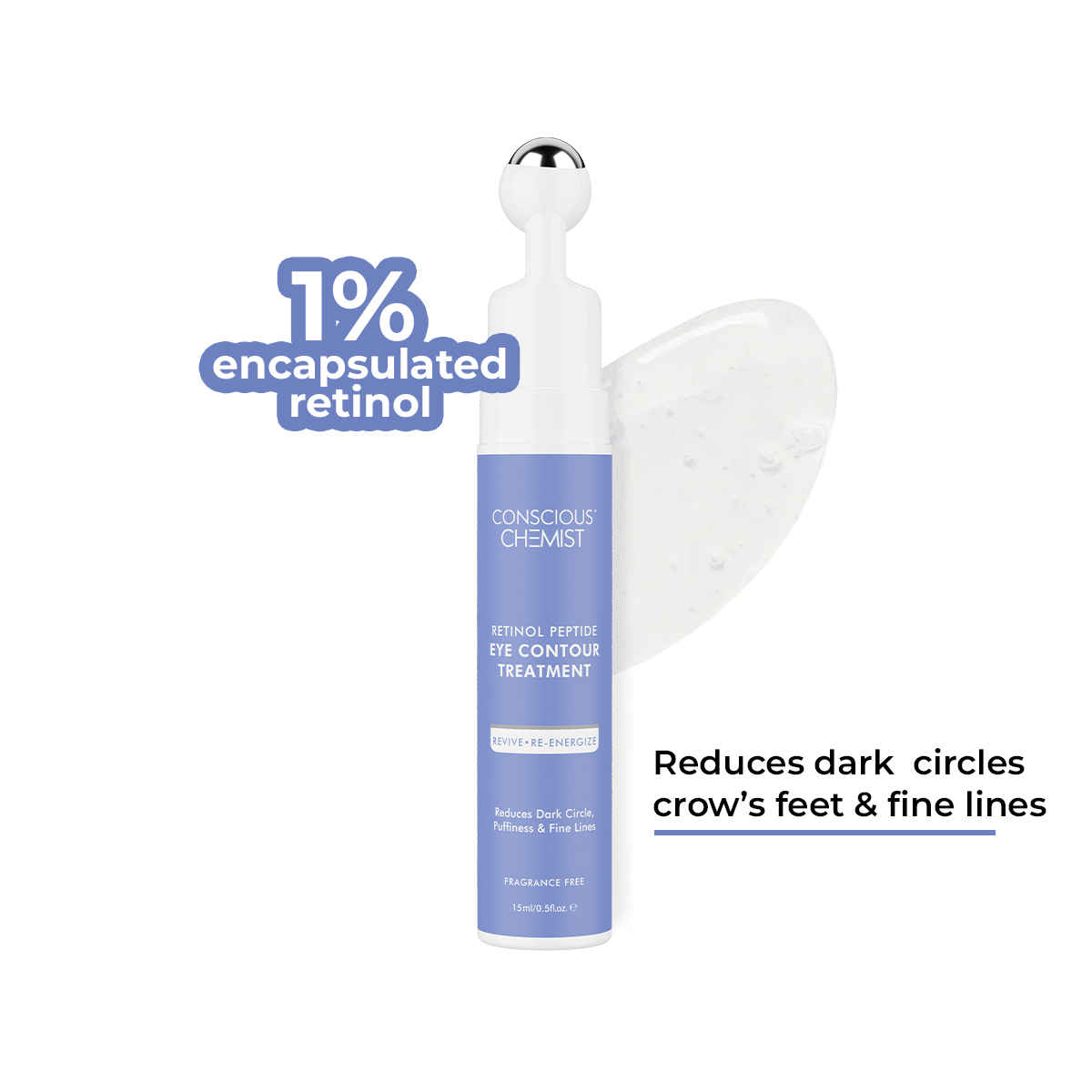 Buy Conscious Chemist Eye Contour Treatment | Retinol Peptide | Dark Circles & Puffiness & Fine Lines 15 ml - Purplle