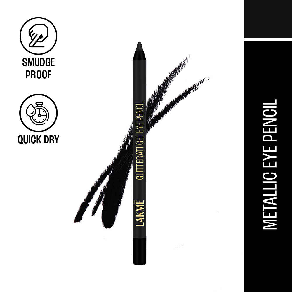 Buy Lakme gmlitterati gmel Eye Pencil|| Mysterious Black|| 1.2 gm - Purplle