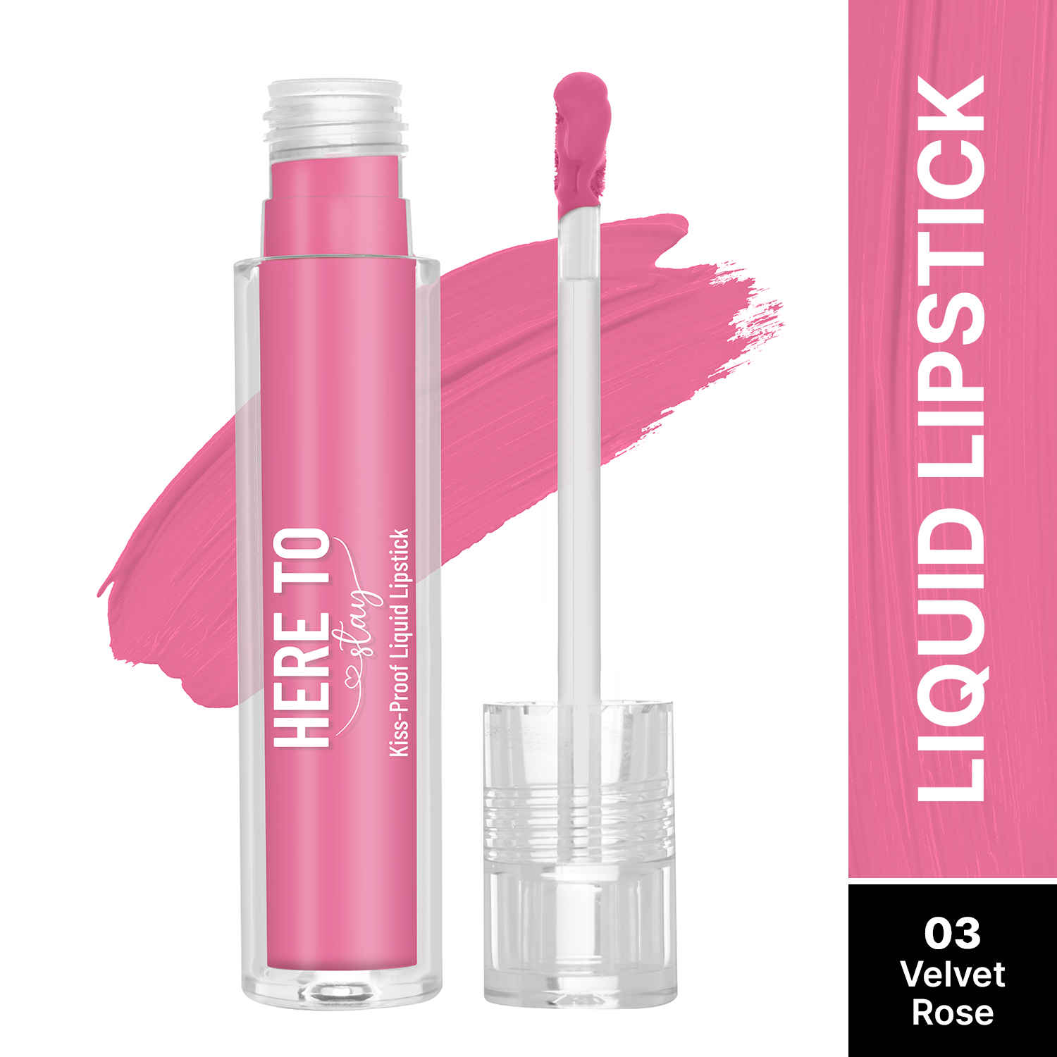 Buy Swiss Beauty Select Here To Stay Liquid Matte Lipstick with Kiss-Proof Formula | Infused with Vitamin E | Non-Transfer , Smudgeproof | 12-18 Hrs Stay 03 Velvet Rose 3 ml - Purplle