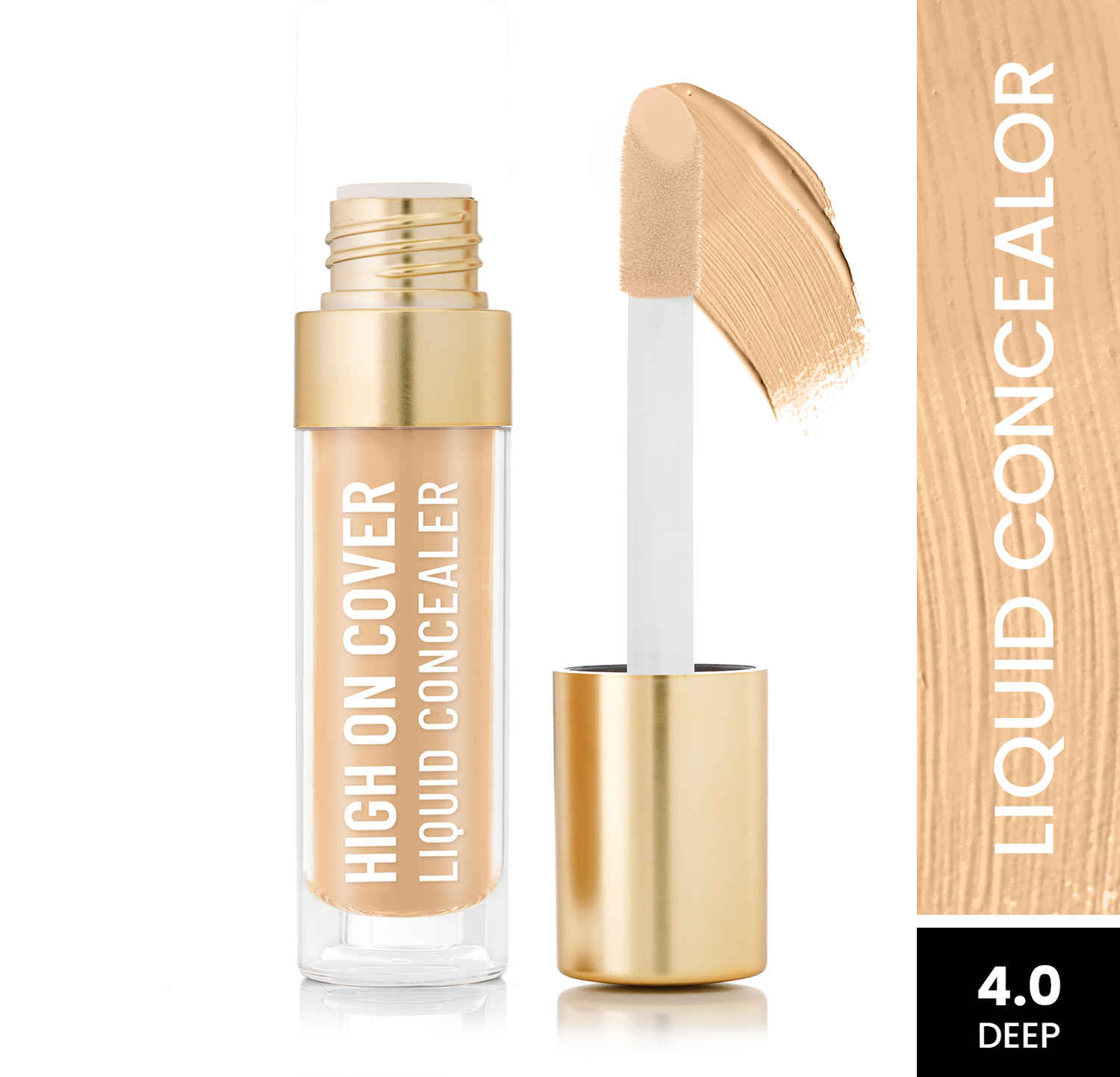 Buy Swiss Beauty Select High on Cover Liquid Concealer with No-Crease Formula | Matte Finish | Enriched with Vitamin E|4.0 Deep |5.5 ml - Purplle