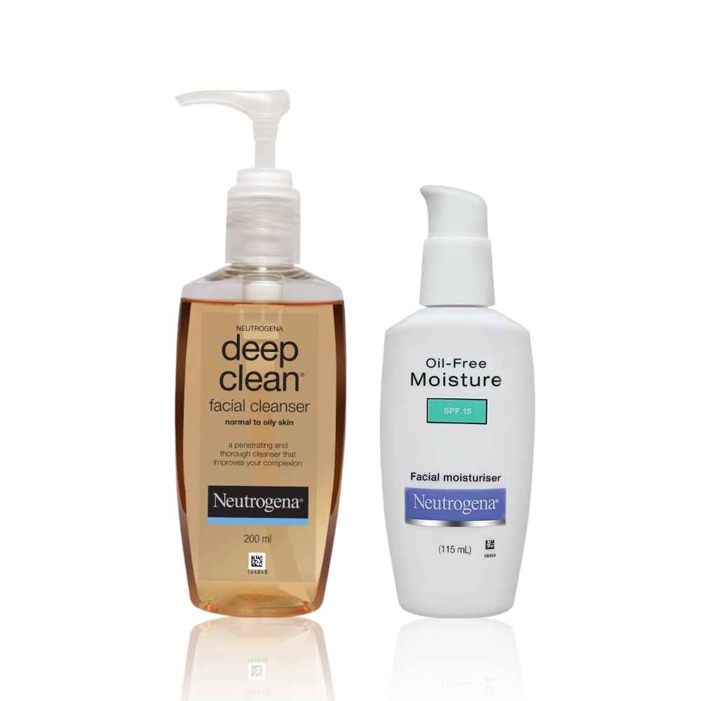 Buy Neutrogena Oil free Skin Combo (Oil Free Moisturizer 115 ml + Cleanser 200 ml) - Purplle