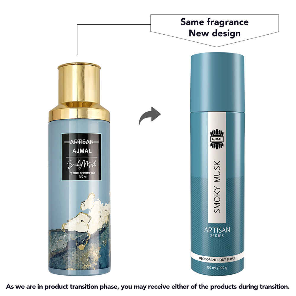 Buy Ajmal ARTISAN - SMOKY MUSK DEODORANT PERFUME 150ML LONGLASTING SPRAY GIFT FOR MEN AND WOMEN ONLINE EXCLUSIVE - Purplle
