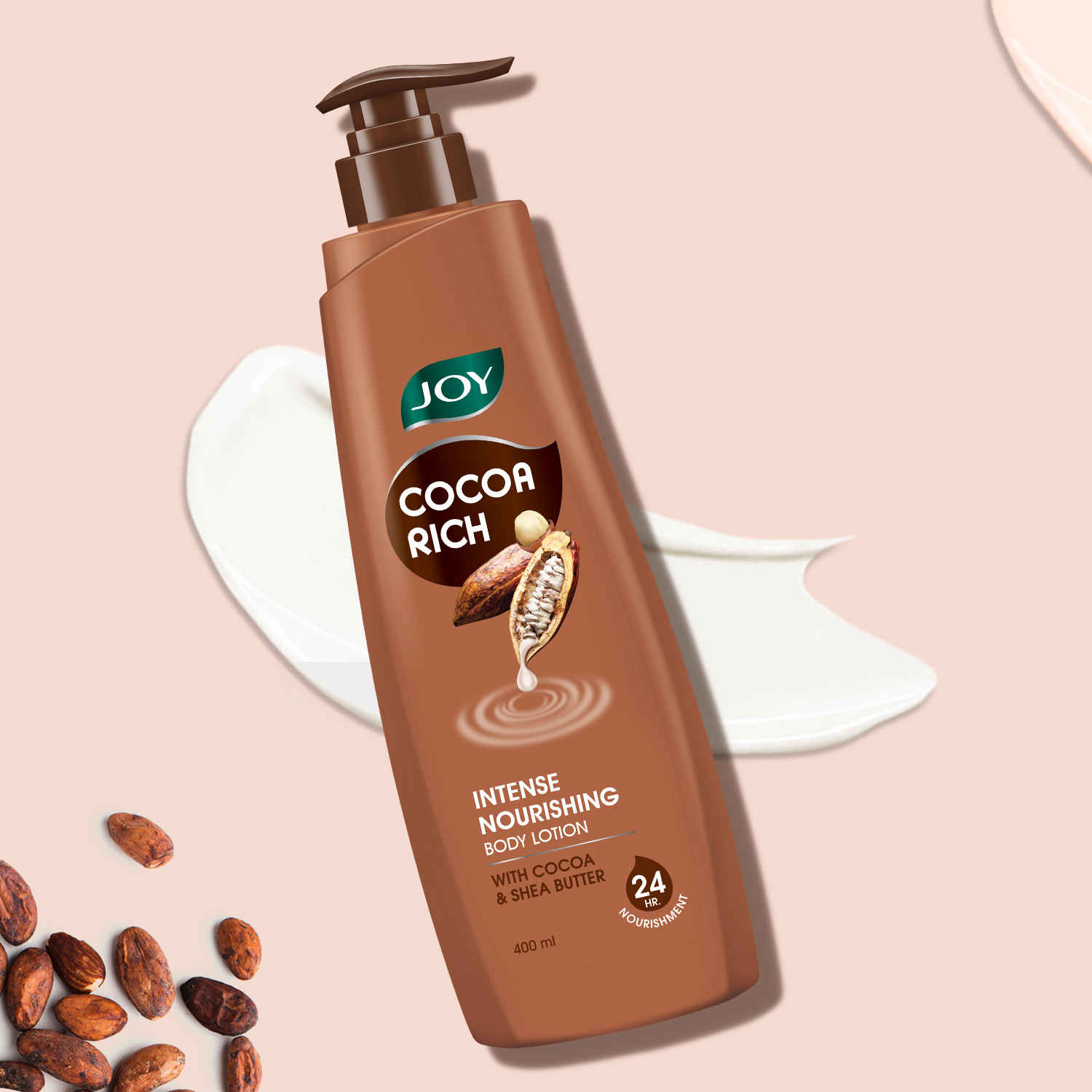 Buy Joy Cocoa Rich Intense Nourishing Body Lotion (400 ml) | 24 Hour Nourishment | With Shea Butter & Cocoa Butter | Suitable for Normal to Dry Skin | Non Sticky & Non Greasy Lightweight Body Lotion - Purplle