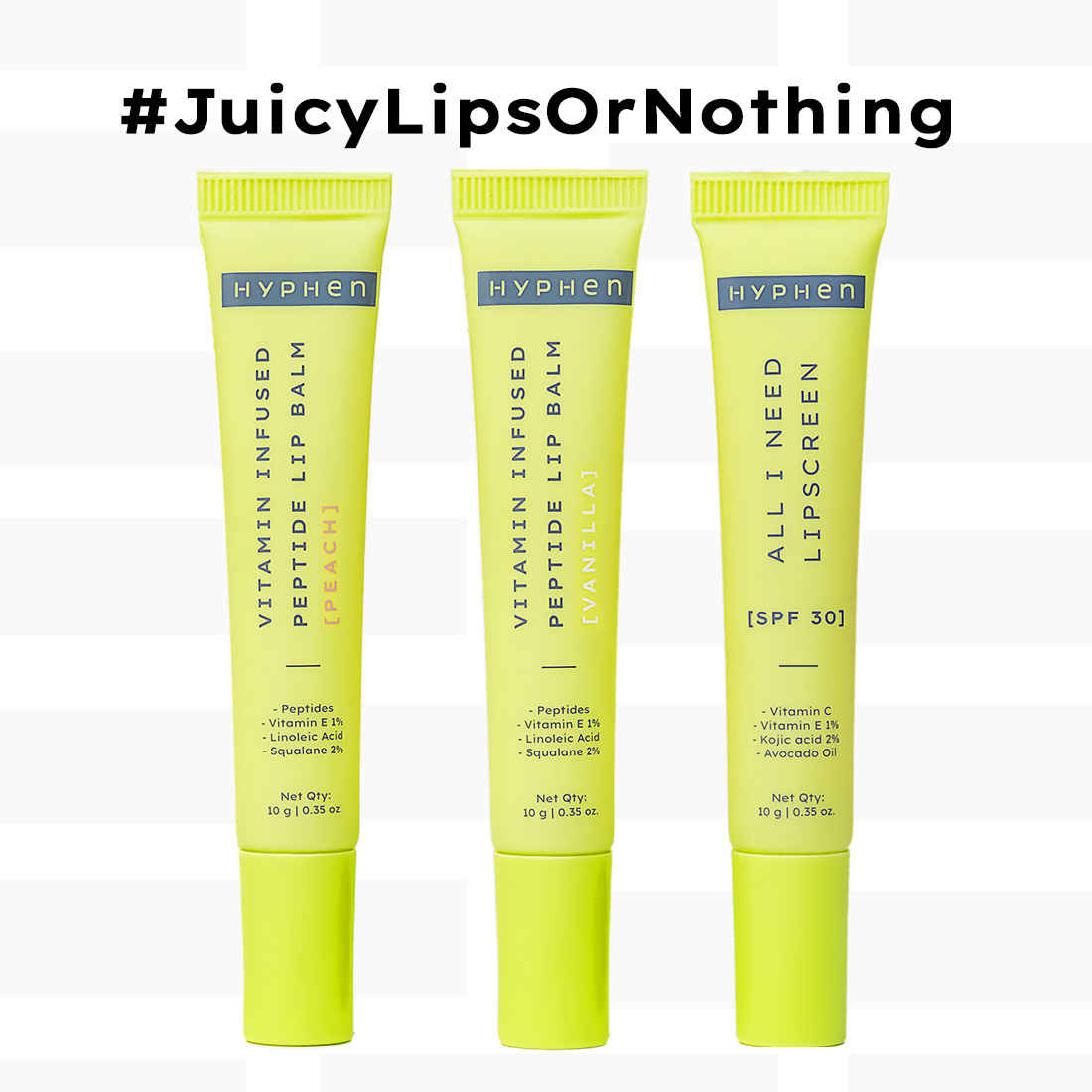 Buy Hyphen Juicy Lips or Nothing Kit - Lip Balm Combo of 3 - Purplle