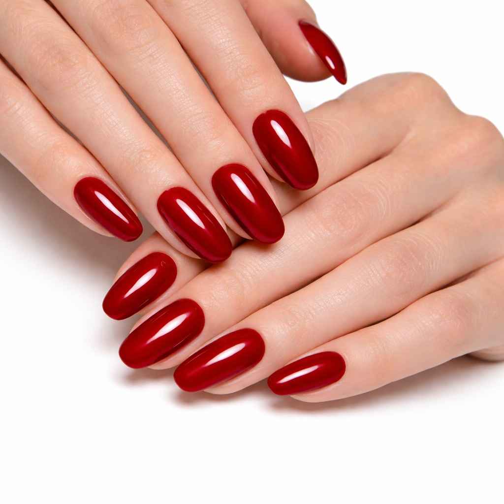 Buy Sanfe Stick On Nails | Instant Press On Nails with Pre-Glued Tips | No Glue Needed | Mess-Free Nails for Women | Pack of 24 Nails | Colour Bloody Mary - Purplle