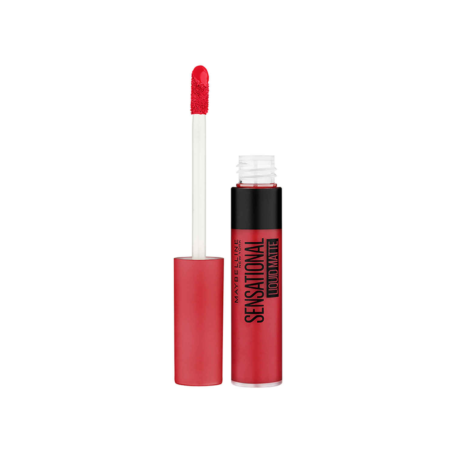 Buy Maybelline New York Lipstick, Matte Finish, Non-Sticky and Non-Drying, Sensational Liquid Matte, 03 Flush It Red, 7ml - Purplle