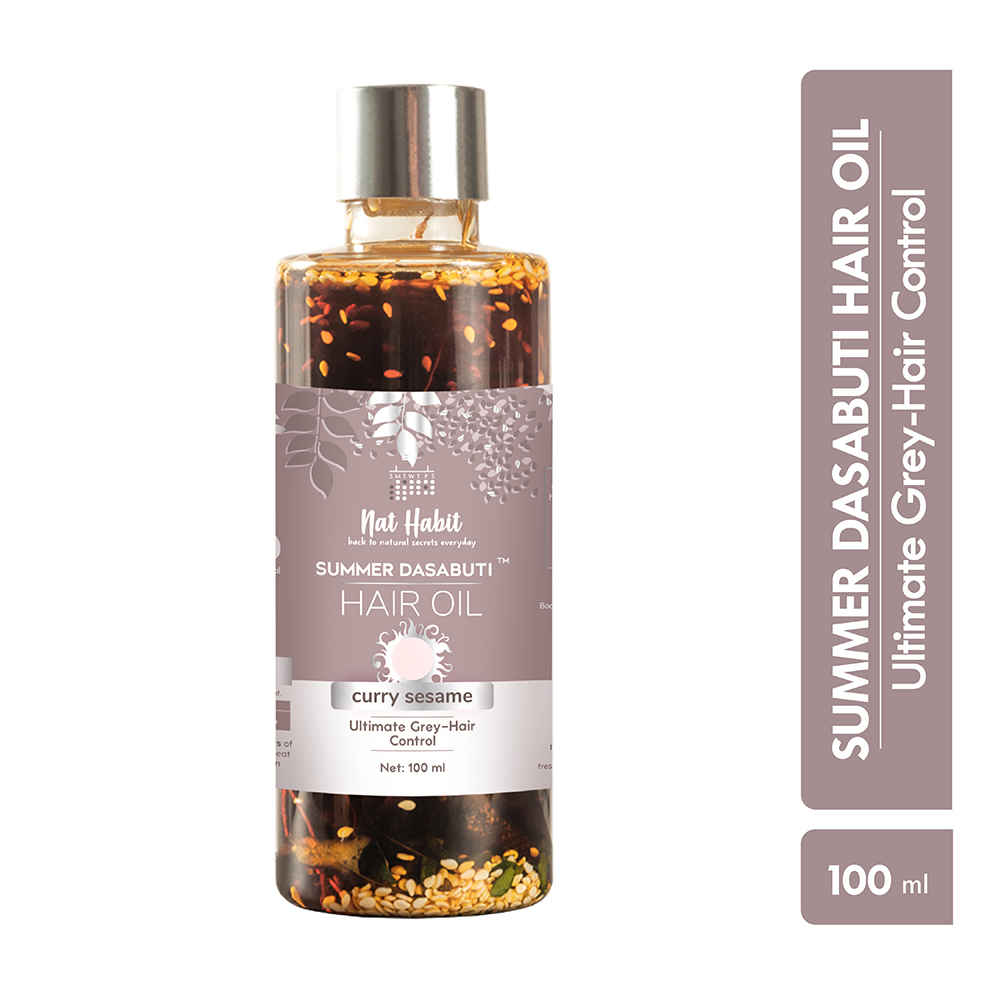 Buy Nat Habit Curry Sesame Summer Hair Oil For all hair & scalp Hair Oil (100 ml) - Purplle