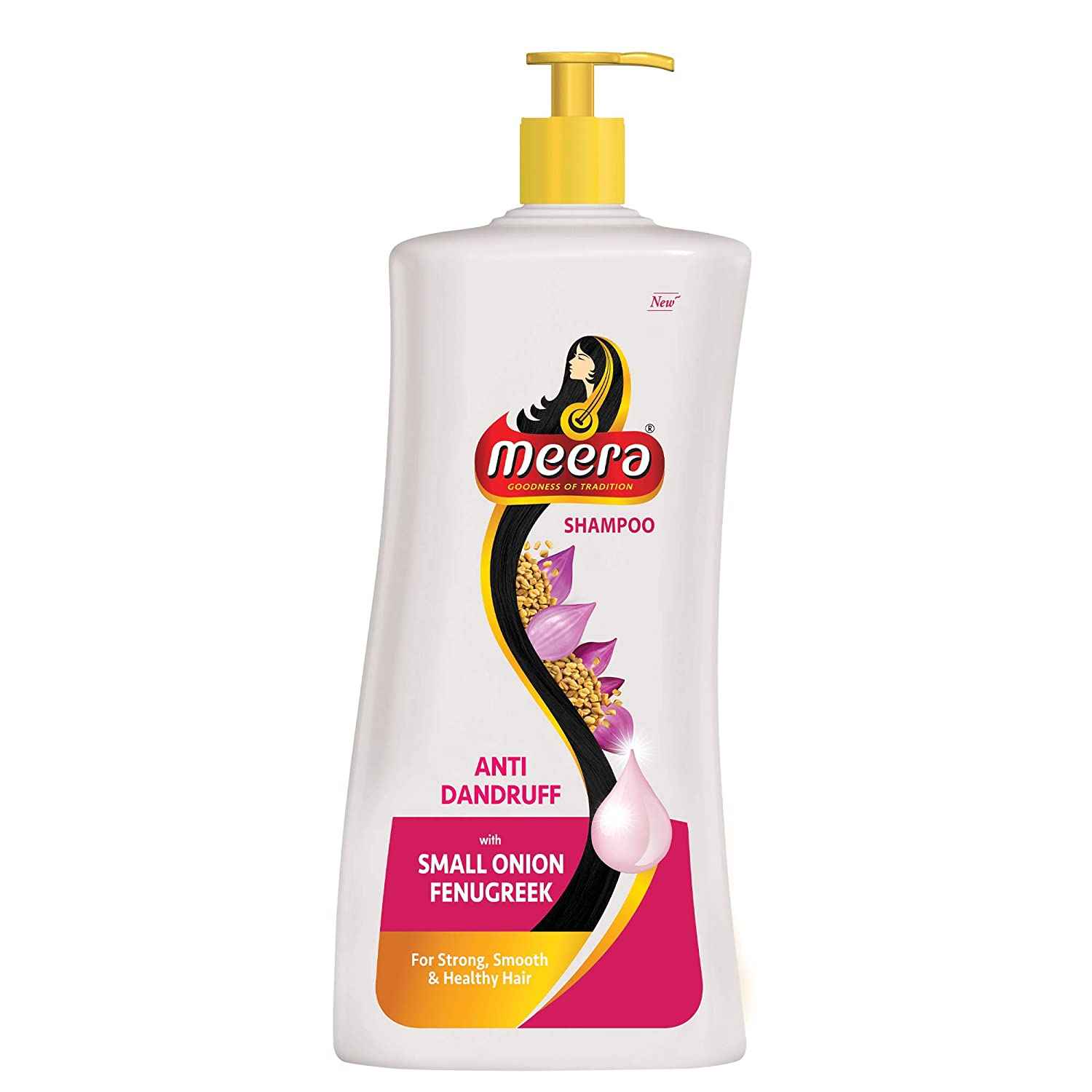 Buy Meera Anti Dandruff Shampoo, With Small Onion and Fenugreek, 650 ml - Purplle