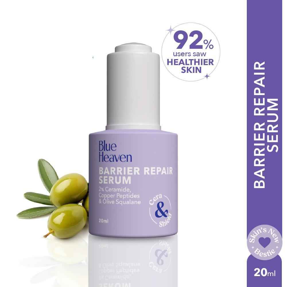 Buy Blue Heaven Barrier Repair Face Serum for Women Infused with 2% Ceramide, 0.5% Copper Peptides | Strengthens Skin's Natural Barrier | Reduces Fines Lines & Wrinkles | Reduces Inflammation 20 ml - Purplle