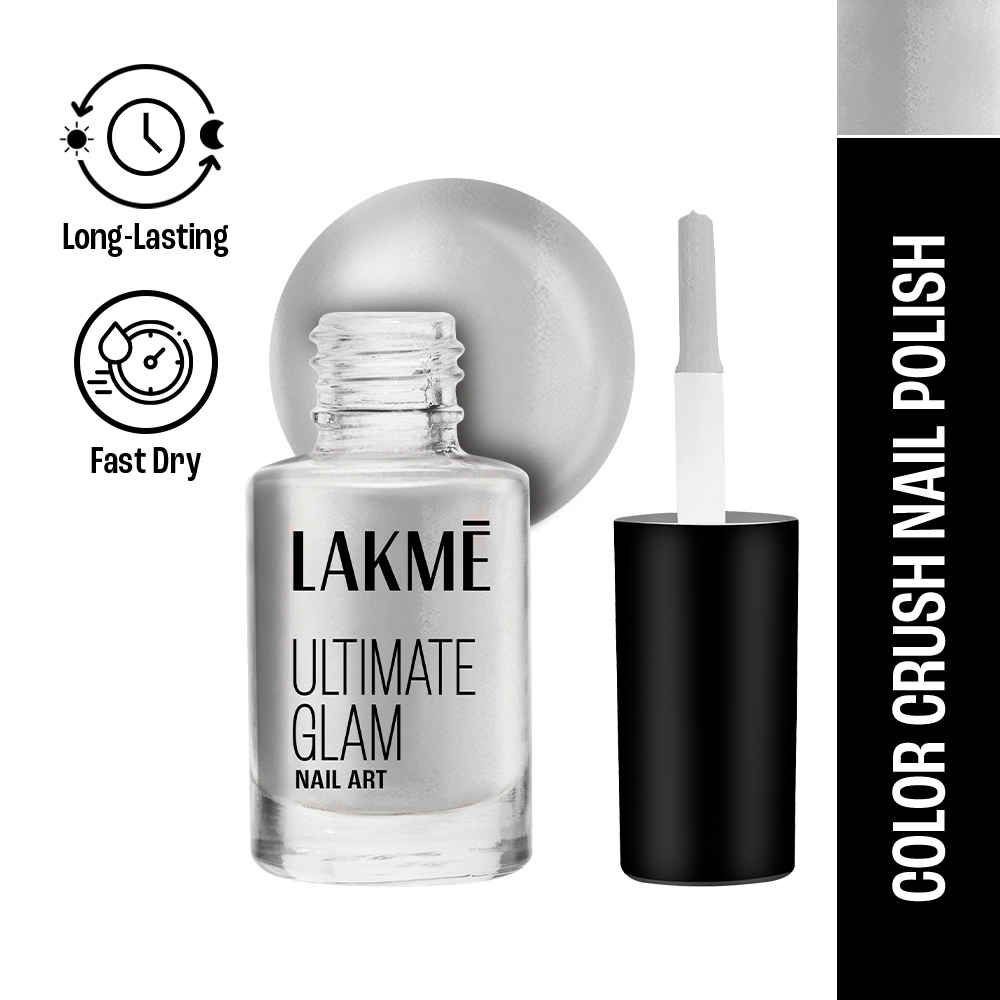 Buy Lakme Color Crush Nail Art - Classic Silver M11 (6 ml) - Purplle