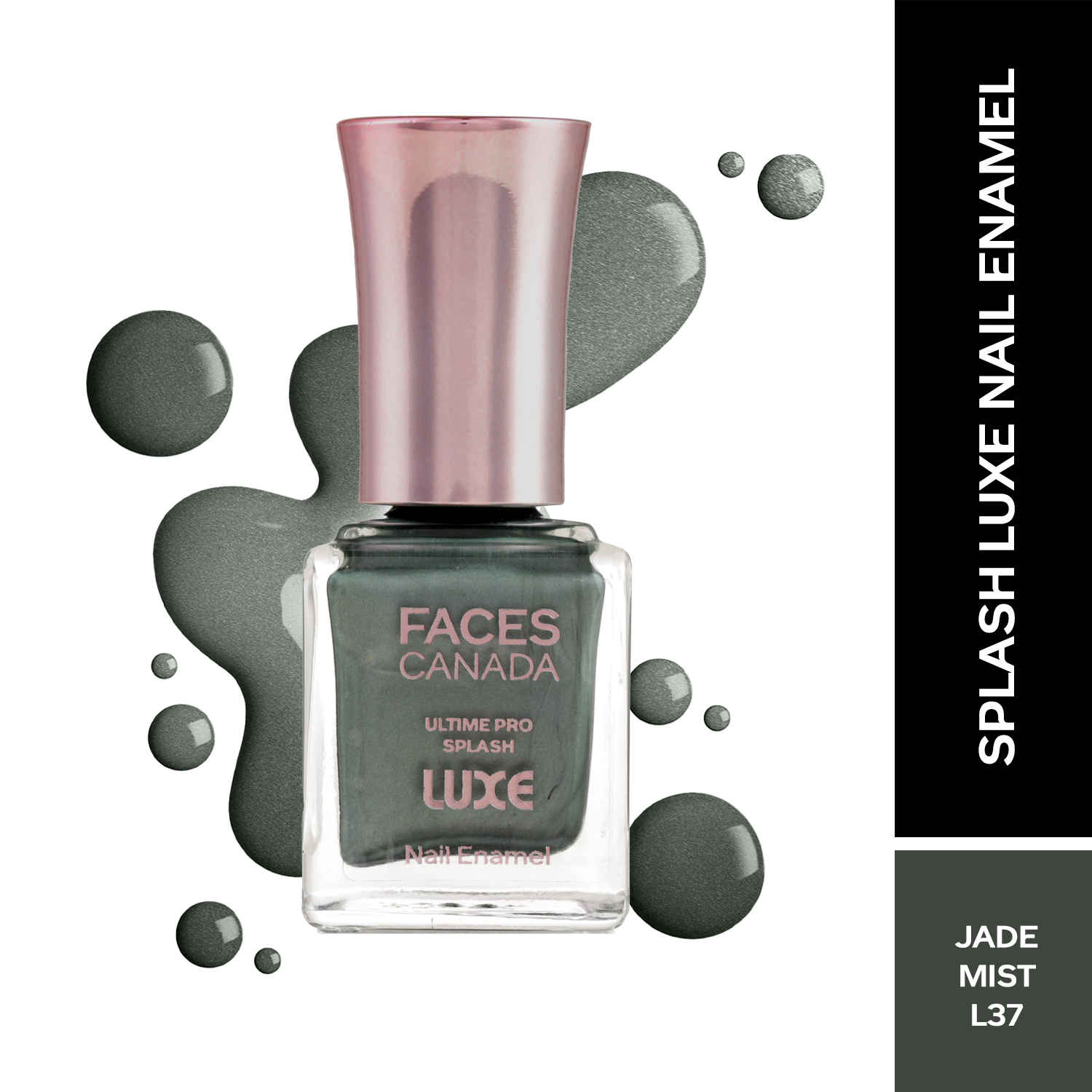 Buy FACES CANADA Ultime Pro Splash Luxe Nail Enamel - Jade Mist (L37), 12 ml | Glossy Finish | Quick Drying | Long Lasting | High Shine | Chip Defiant | Even-Finish | Vegan | Non-Toxic | Ethanol-Free - Purplle