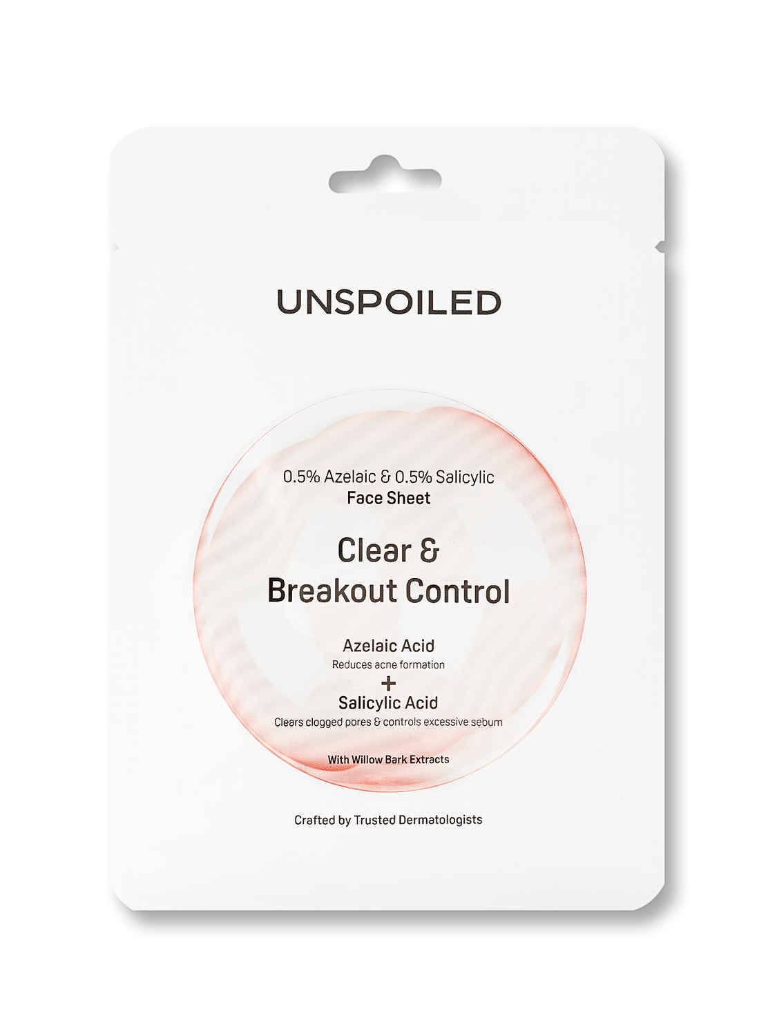 Buy UNSPOILED 0.5% Azelaic & 0.5% Salicylic Acid Face Sheet Mask 20 gm - Purplle