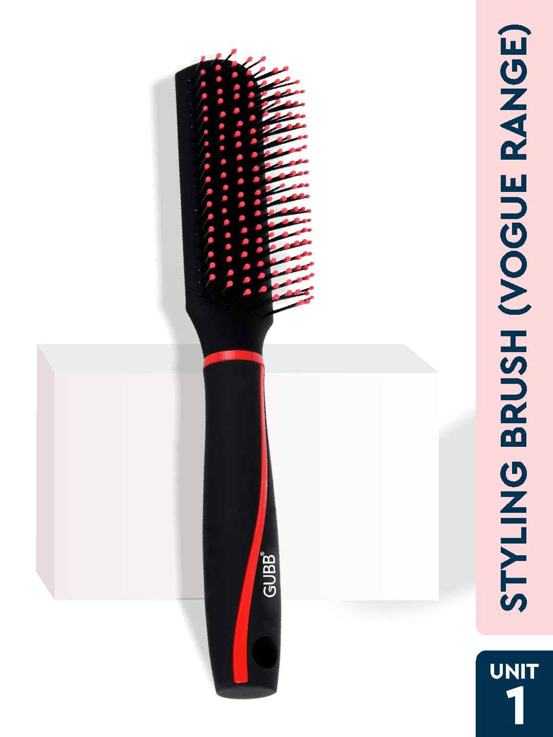 Buy GUBB Styling Hair Brush, Flat Hair Brush for Hair Styling - Vogue Range, Colour may vary 1 Pc - Purplle