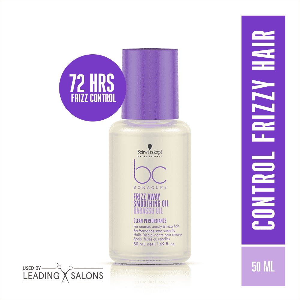 Buy Schwarzkopf Professional Bonacure Frizz Away Smoothing Oil With Babassu Oil (50 ml) - Purplle