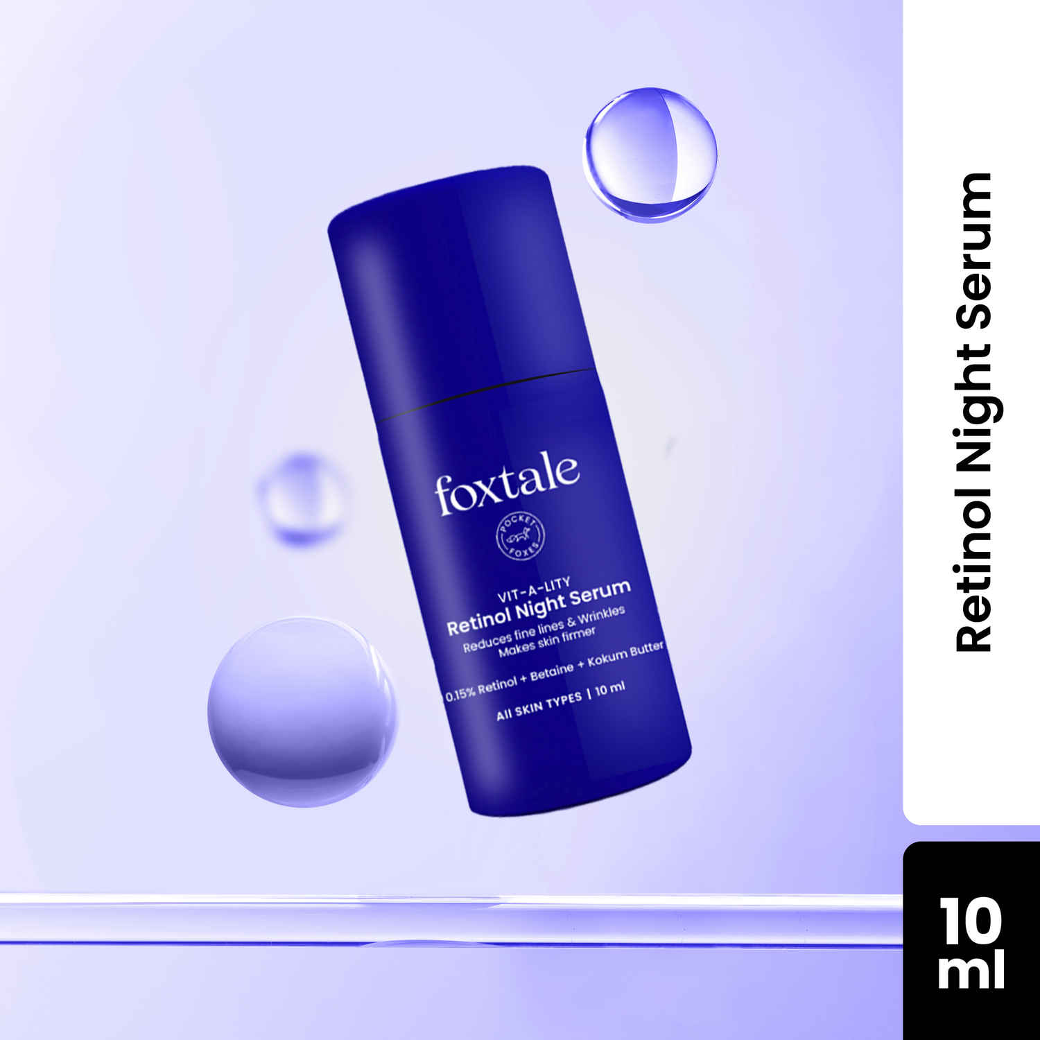 Buy Foxtale 0.15% Retinol Night Serum | Anti-Aging Night Cream | Reduces Fine Lines and Wrinkles | No Purging | For Younger-looking Skin | Men & Women | All Skin Types - 10 ml - Purplle