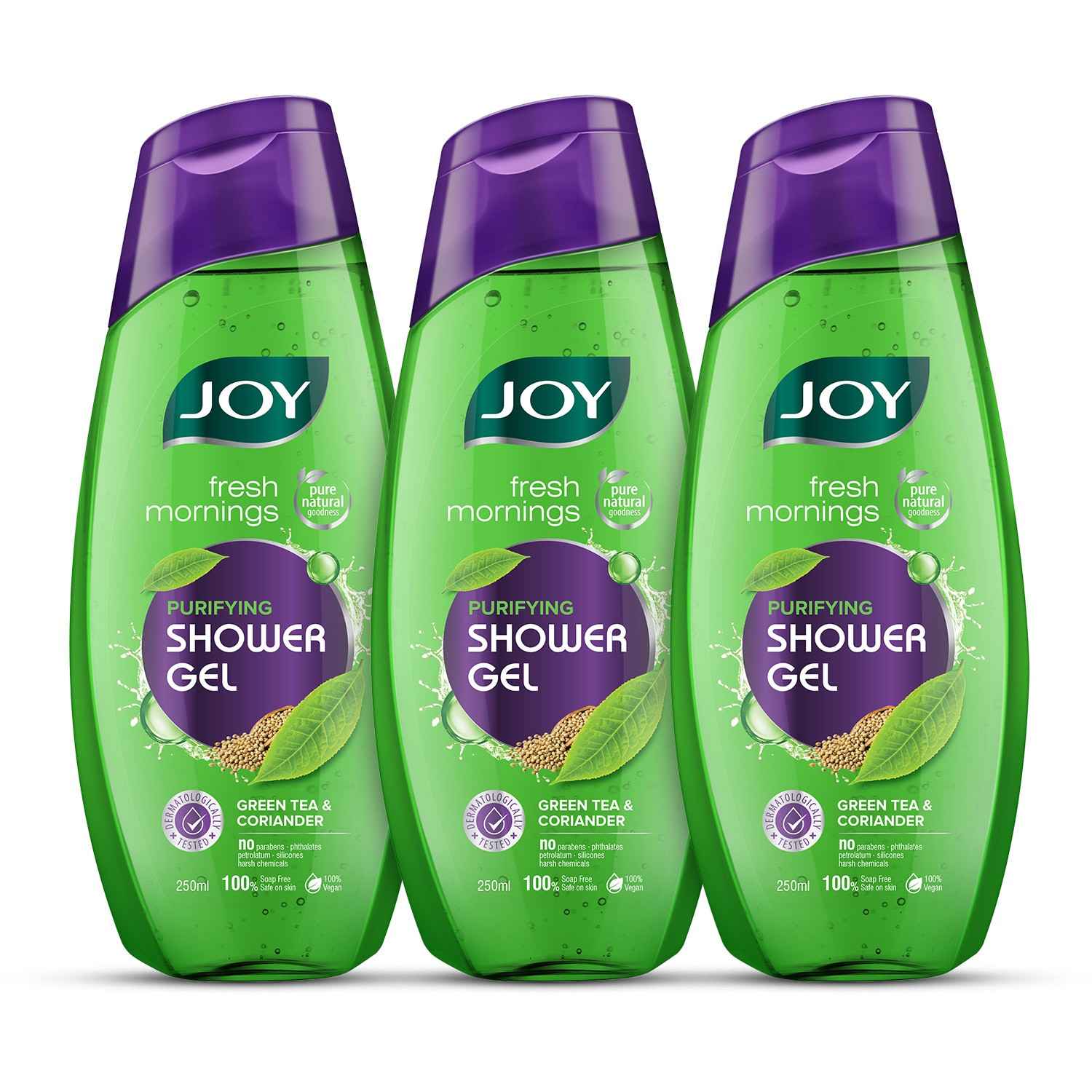 Buy Joy Fresh Mornings Purifying Shower Gel, Body Wash (Pack of 3 X 250 ml) - Purplle