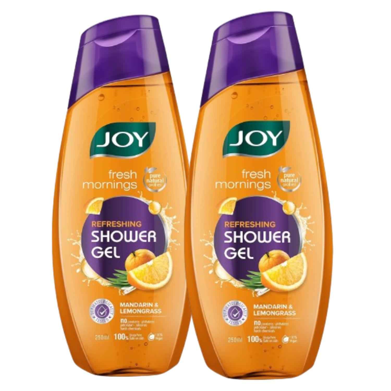 Buy Joy Fresh Mornings Refreshing Shower Gel, Body Wash (Pack of 2 X 250 ml) - Purplle