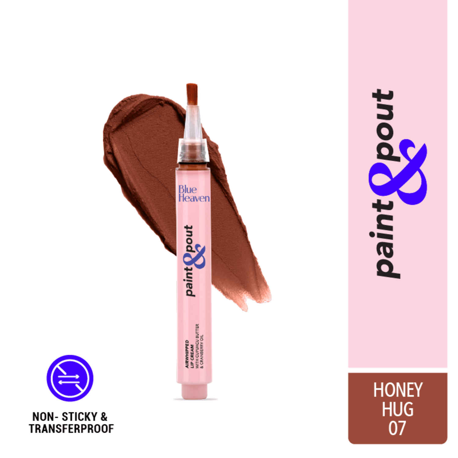 Buy Blue Heaven Paint & Pout Airwhipped Lip Cream, Light weight, Soft Matte Lipsticks for Women  - Honey Hug 07, 2 ml - Purplle