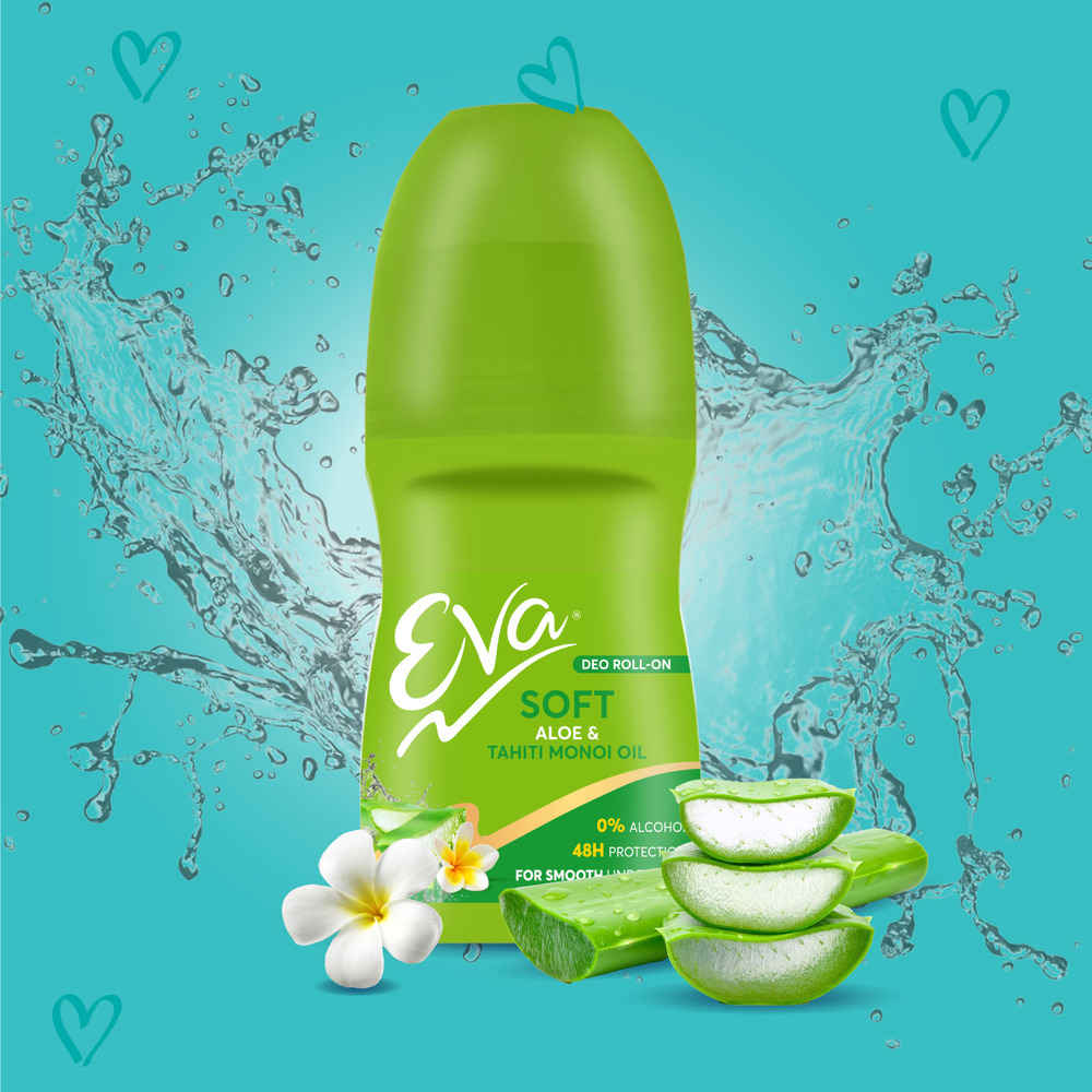 Buy Eva Soft Deo Roll On - Aloe & Tahiti Monoi Oil, 50 ml - Purplle