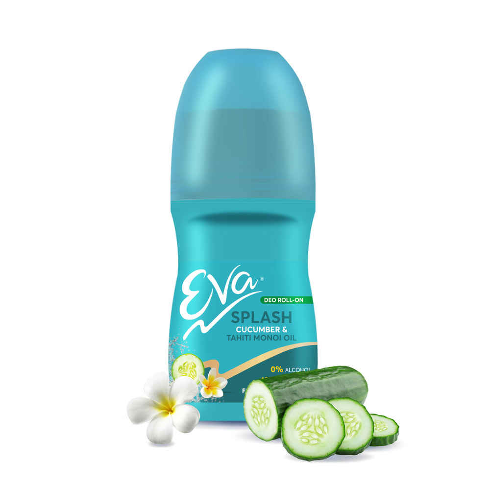 Buy Eva Splash Deo Roll On - Cucumber & Tahiti Monoi Oil, 50 ml - Purplle