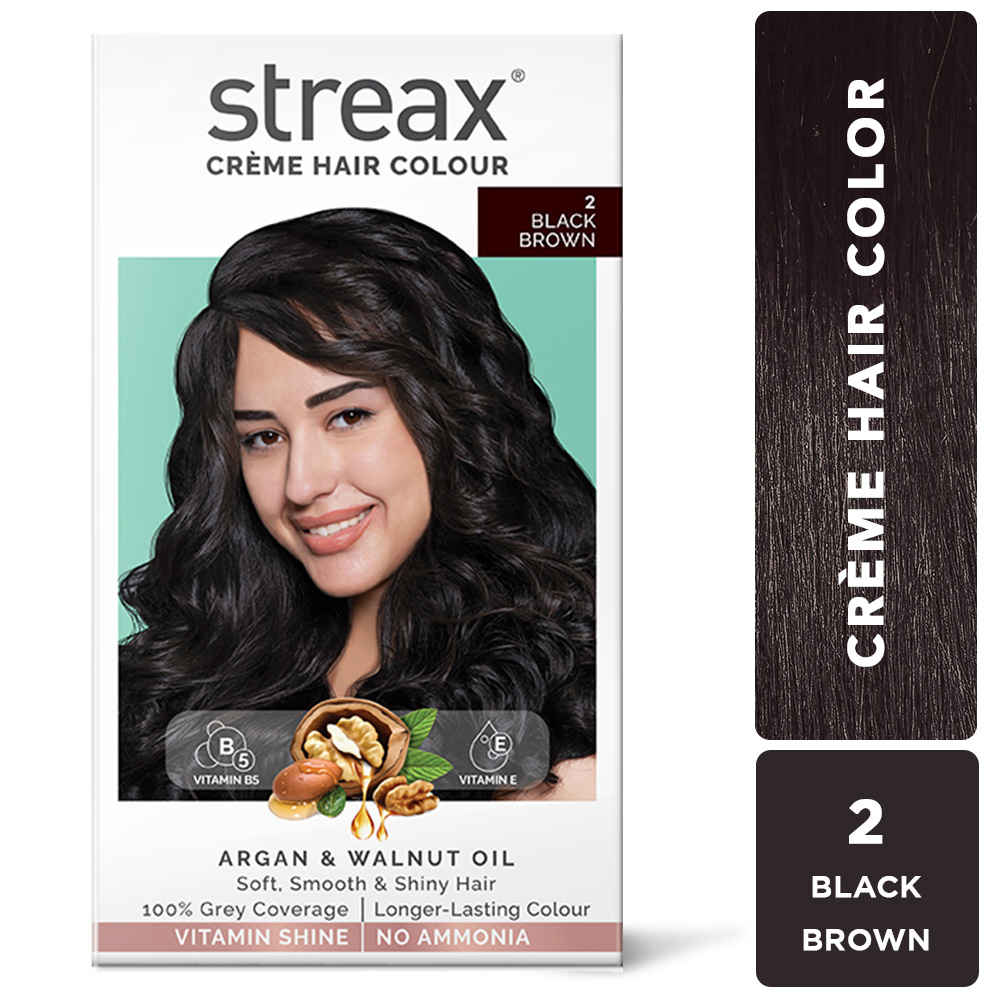 Buy Streax Hair Colour - Black Brown (70gm+50ml) - Purplle