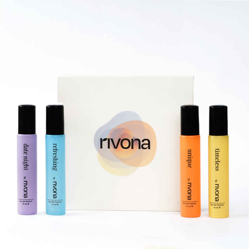 Buy Rivona Naturals Versatile Unisex Floral Perfume Gift Set Of 4 X 15Ml For Men & Women| Premium Long-Lasting Fragrance | Best Gift Set for Birthday ,Anniversary |Ifra Certified, 60 ml - Purplle