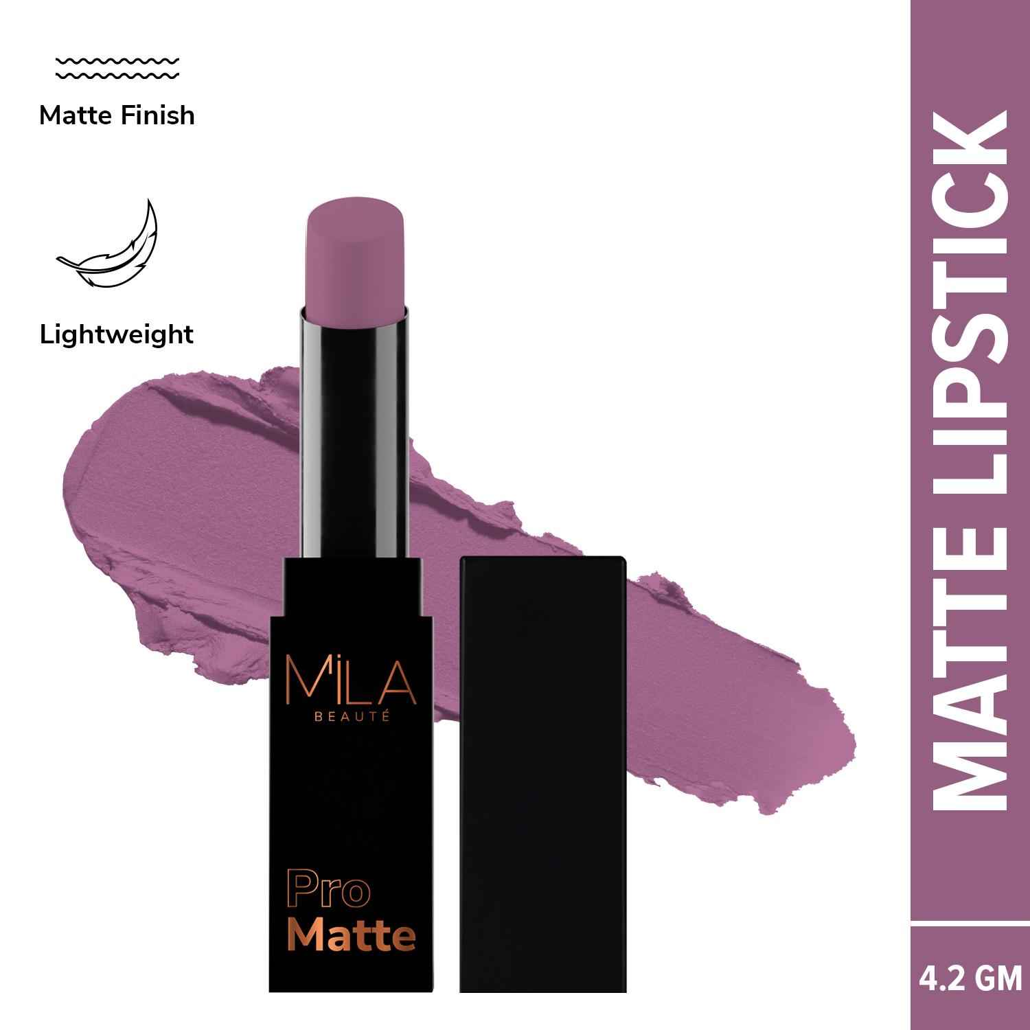 Buy MILA BEAUTE Pro Mattes Lipstick Luxurious Creamy Matte Texture - 15 Anuradha (4.2 gm) - Purplle