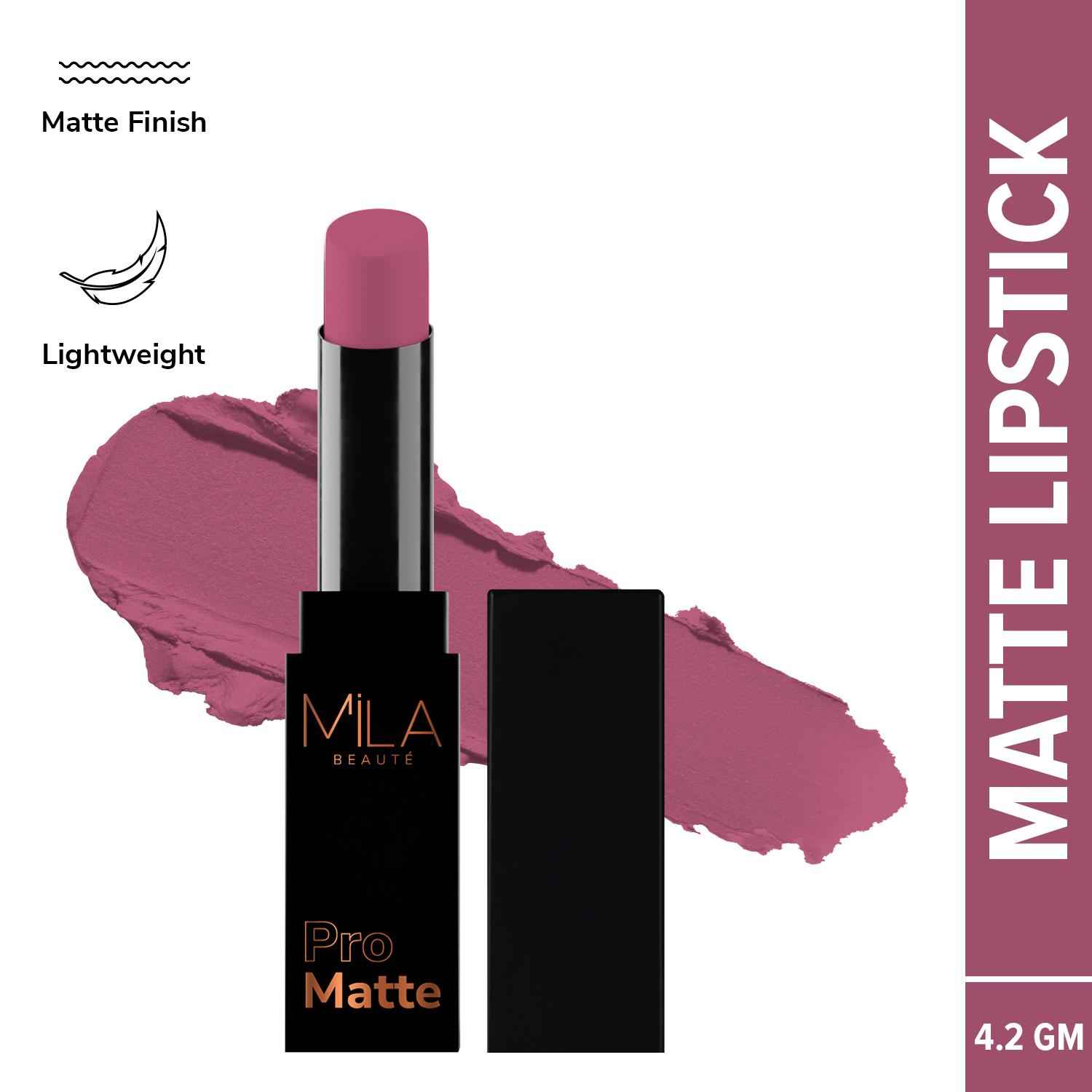 Buy MILA BEAUTE Pro Mattes Lipstick Luxurious Creamy Matte Texture - 16 Damini (4.2 gm) - Purplle