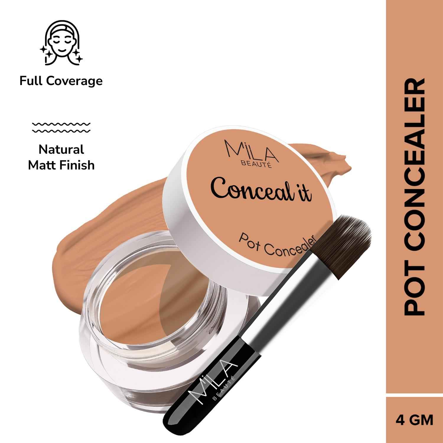 Buy MILA BEAUTE Conceal It Pot Concealer With SPF 15 & Vitamin-E Light Weight & Full Coverage Concealer - Rose Beige (4 gm) - Purplle