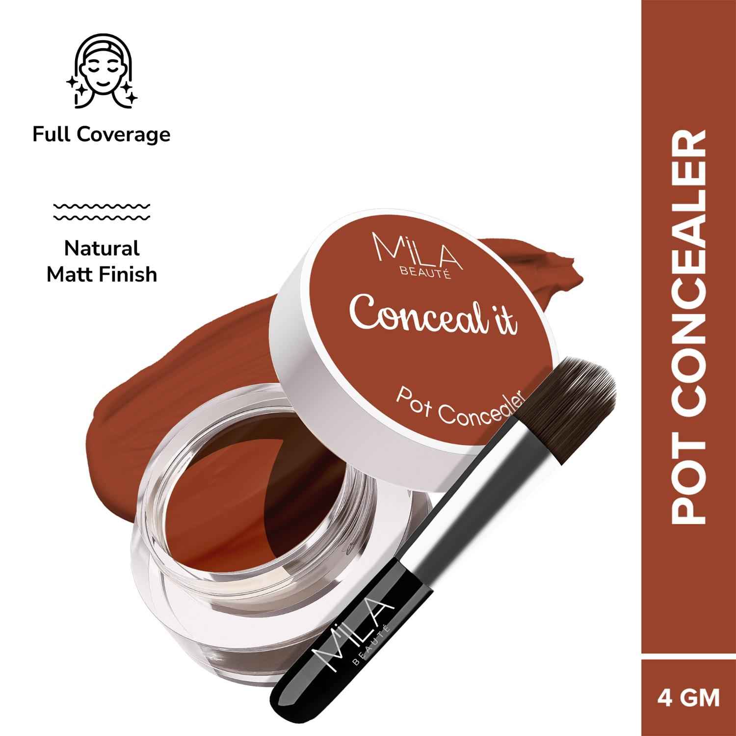 Buy MILA BEAUTE Conceal It Pot Concealer With SPF 15 & Vitamin-E Light Weight & Full Coverage Concealer - Orange Corrector (4 gm) - Purplle