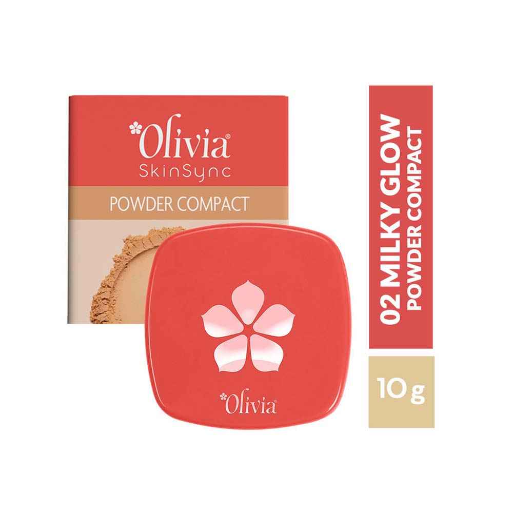 Buy Olivia Skinsync Compact Powder02 Milky Glow 10 gm - Purplle