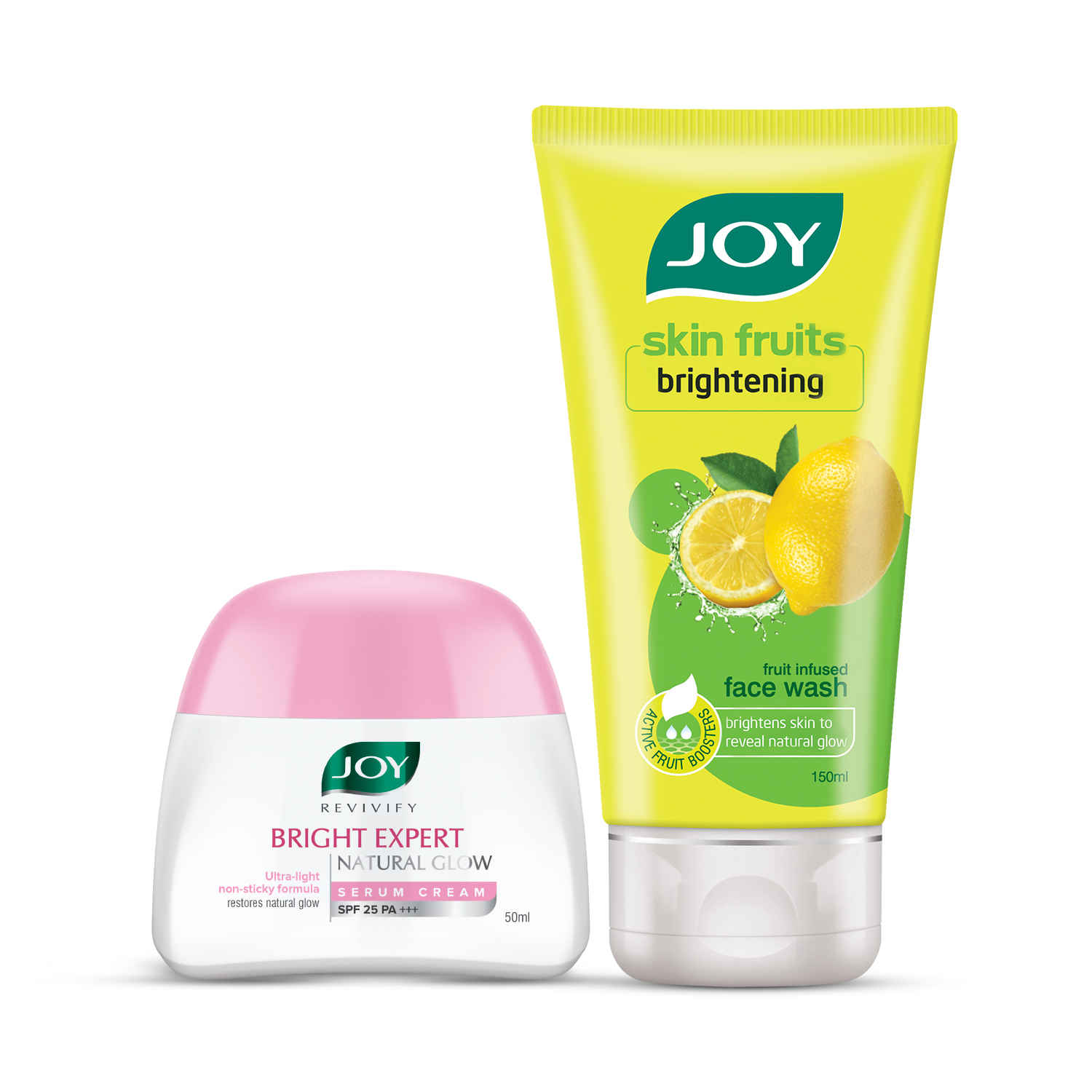 Buy Joy Daily Face Wash & Face Cream Regime for Skin Brightening (150+50ml) - Purplle