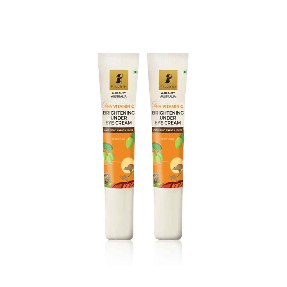 Buy Pilgrim 4% Vitamin C Brightening Under Eye Cream - Pack of 2 (15ml * 2) - Purplle