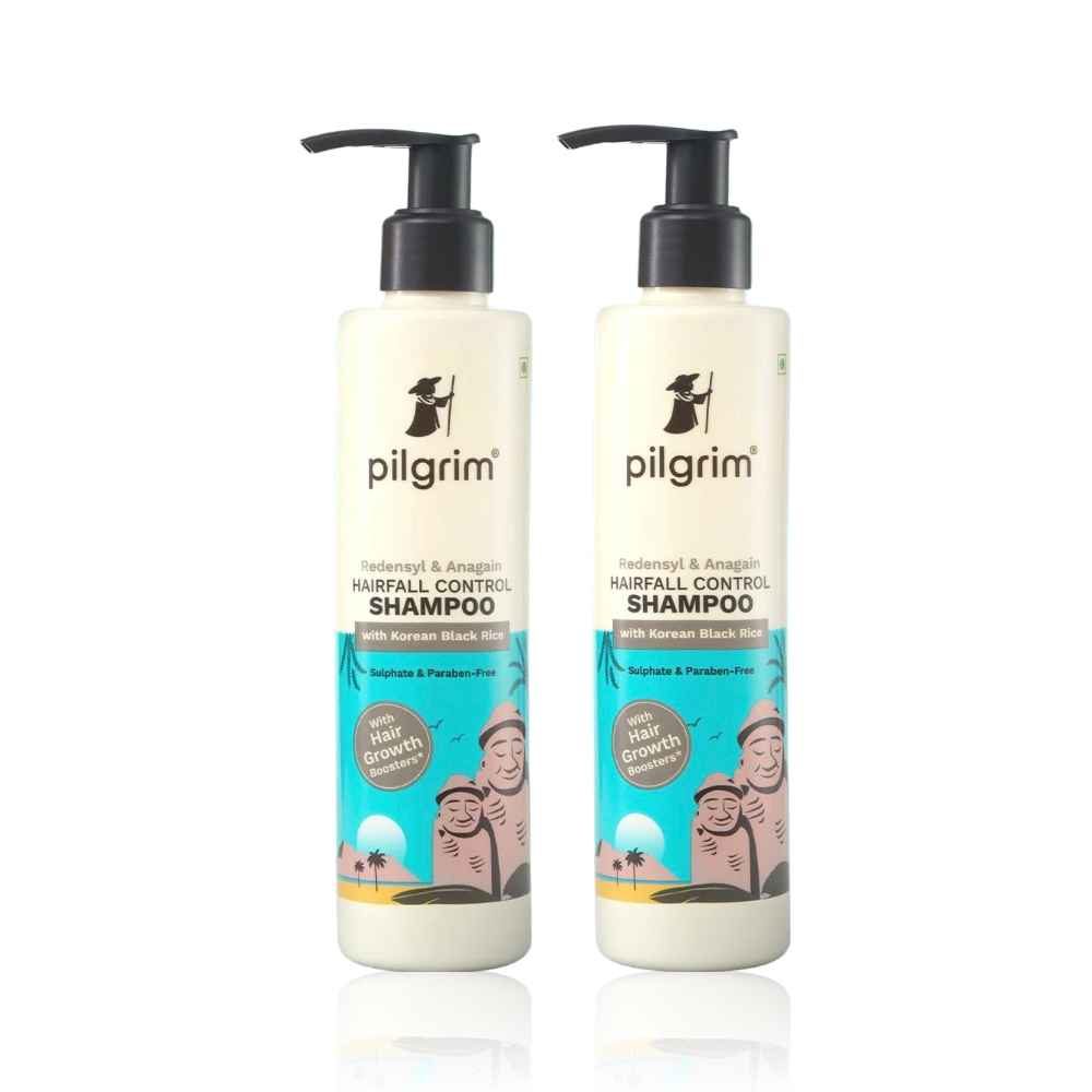 Buy Pilgrim Redensyl & Anagain Hairfall Control Shampoo - Pack Of 2 (200ml * 2) - Purplle