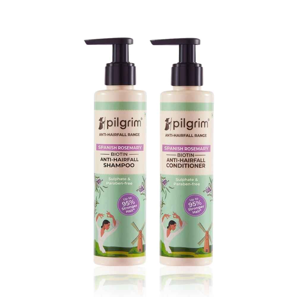 Buy Pilgrim Rosemary & Biotin Duo (Shampoo 200 ml + Conditioner 200 ml) - Purplle