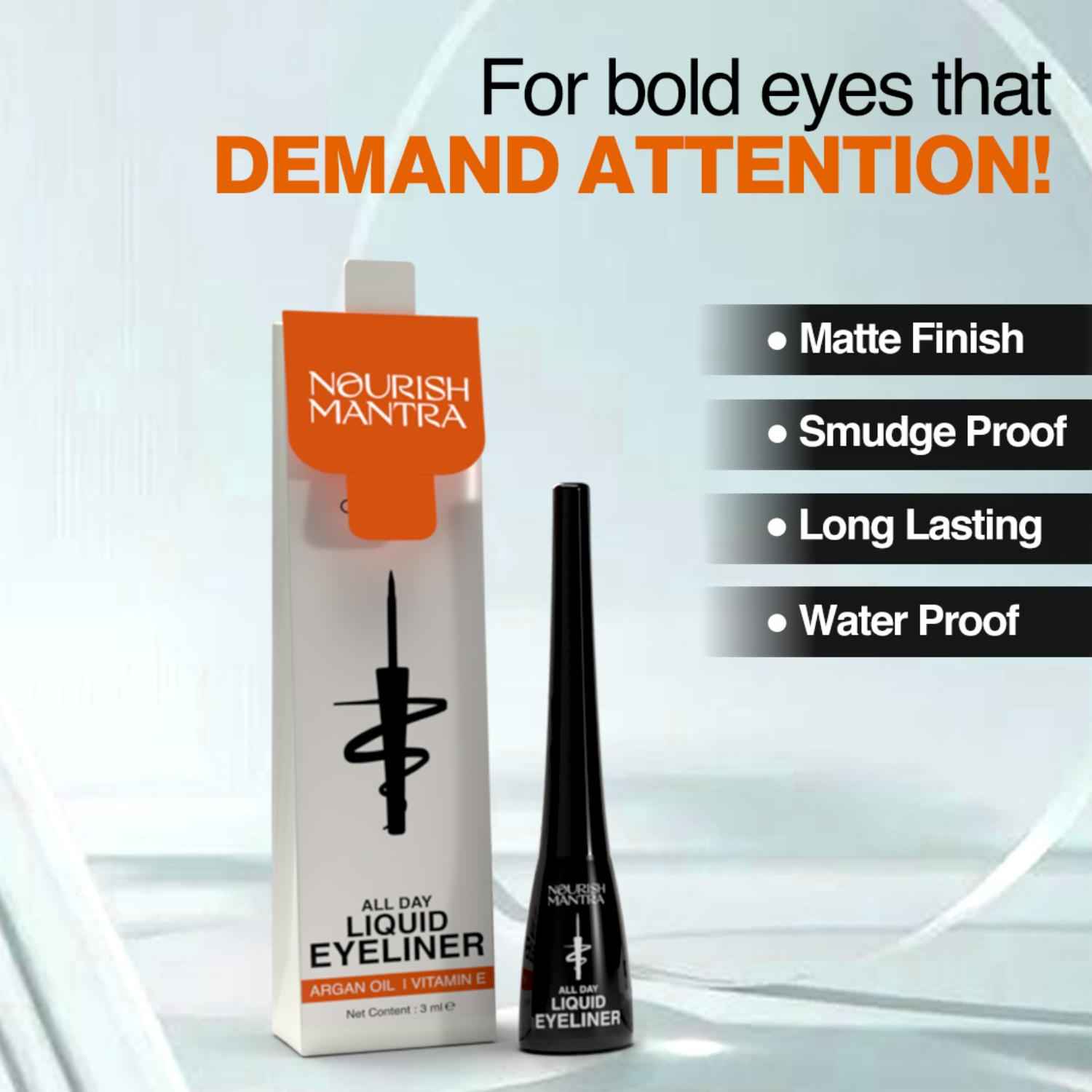 Buy Nourish Mantra All-Day Liquid Eyeliner with Glycerine for Bold & Dramatic Eyes - 3ml - Purplle