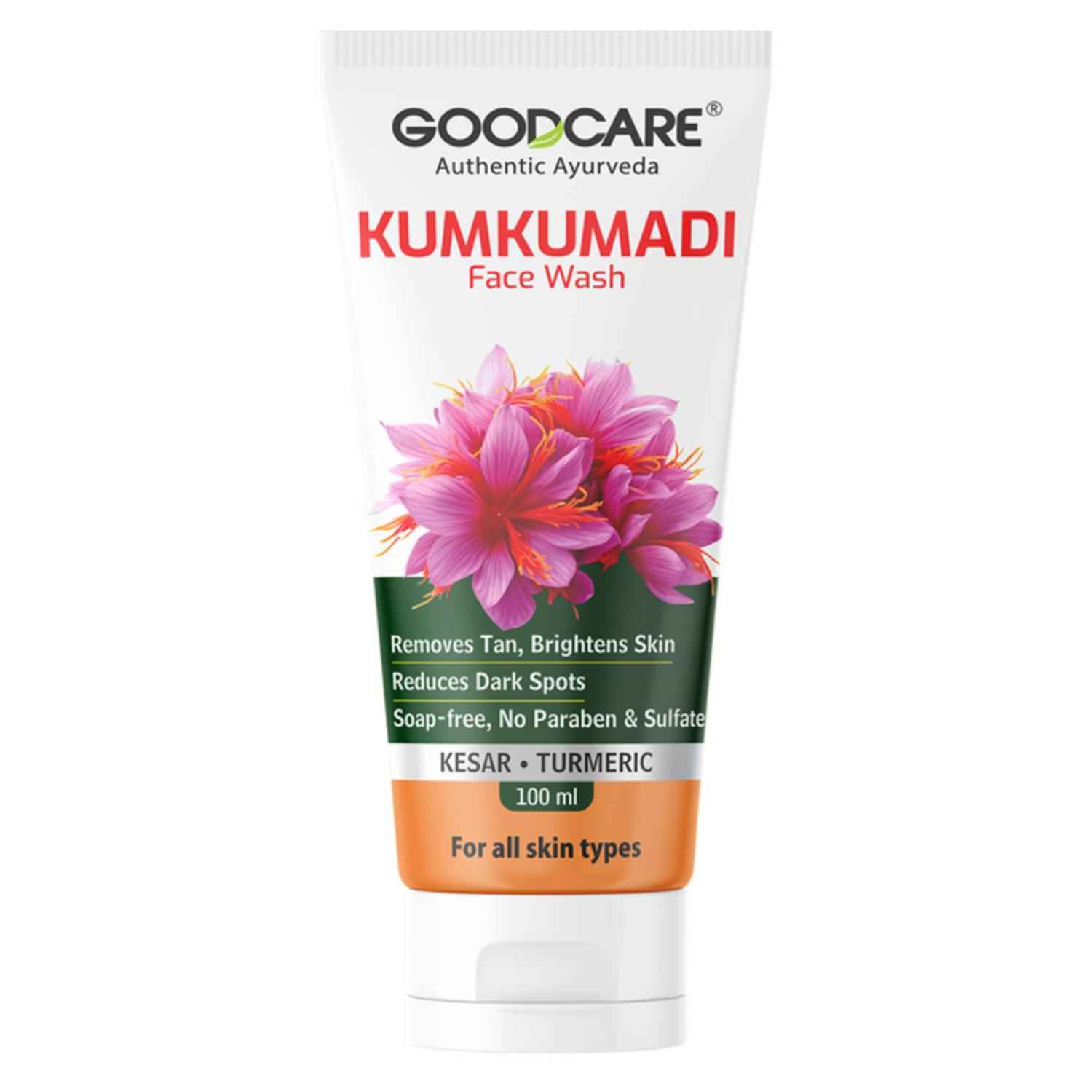 Buy GOODCARE Ayurvedic Kumkumadi Facewash For Youthful & Spotless Glowing Skin 100ml - Purplle