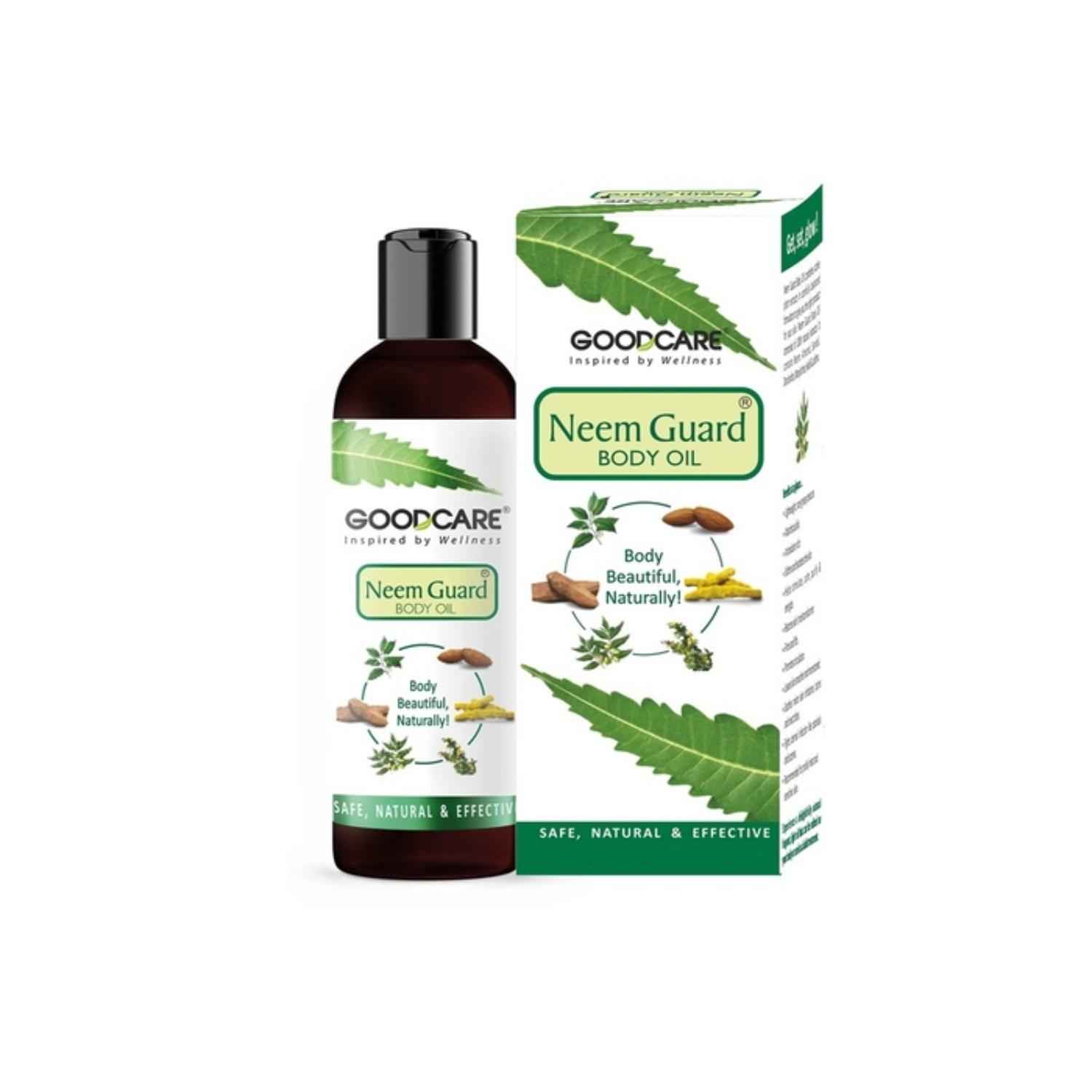 Buy GOODCARE Ayurvedic Neem Guard Body Oil For Healthy Glowing Skin Lightweight & Non-Greasy 200 ml - Purplle