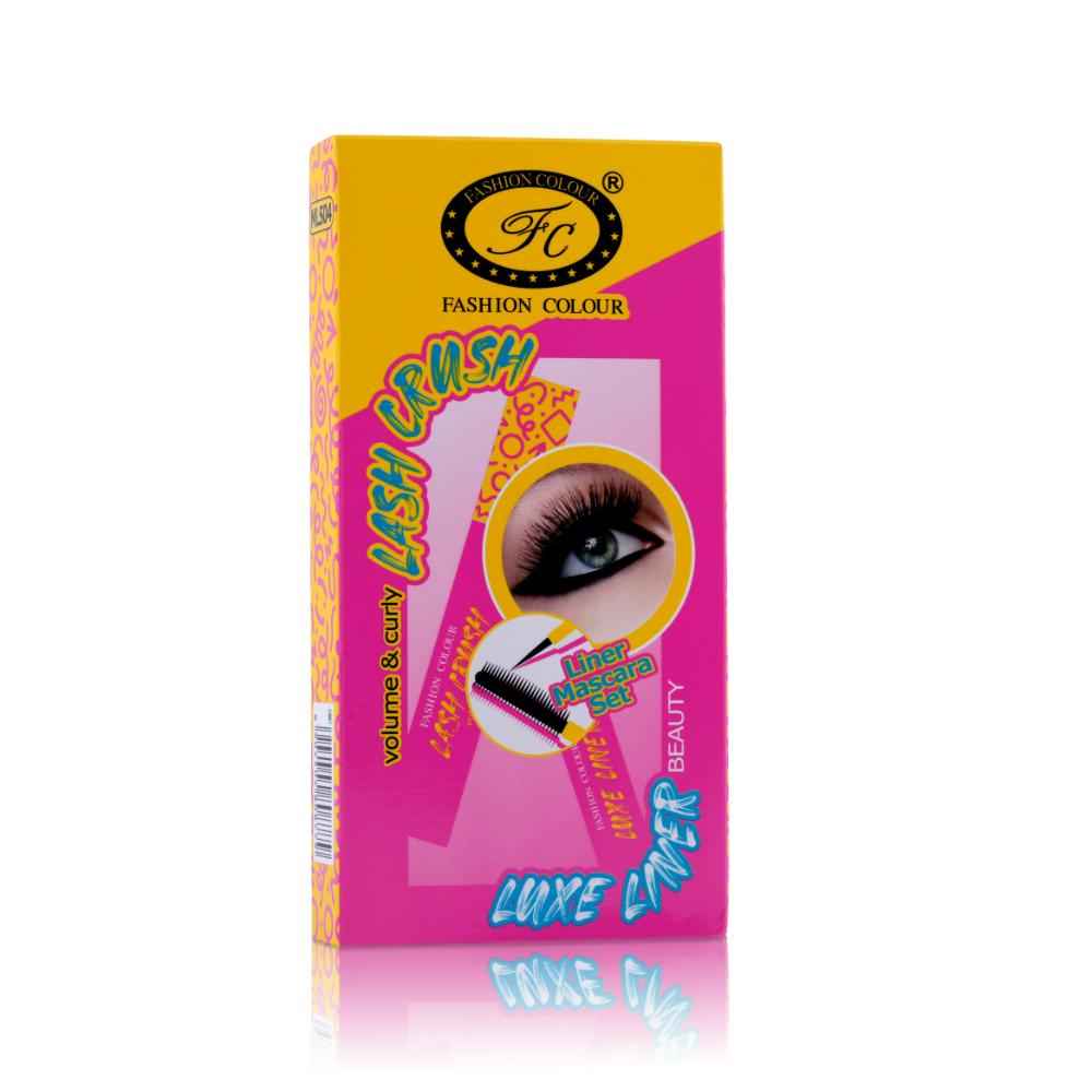 Buy Fashion Colour 2 In 1 Mascara & Eyeliner | Volume & Curly Luxe Liner Mascara Set | Mascara 7G | Eyeliner 6 ml | - Purplle