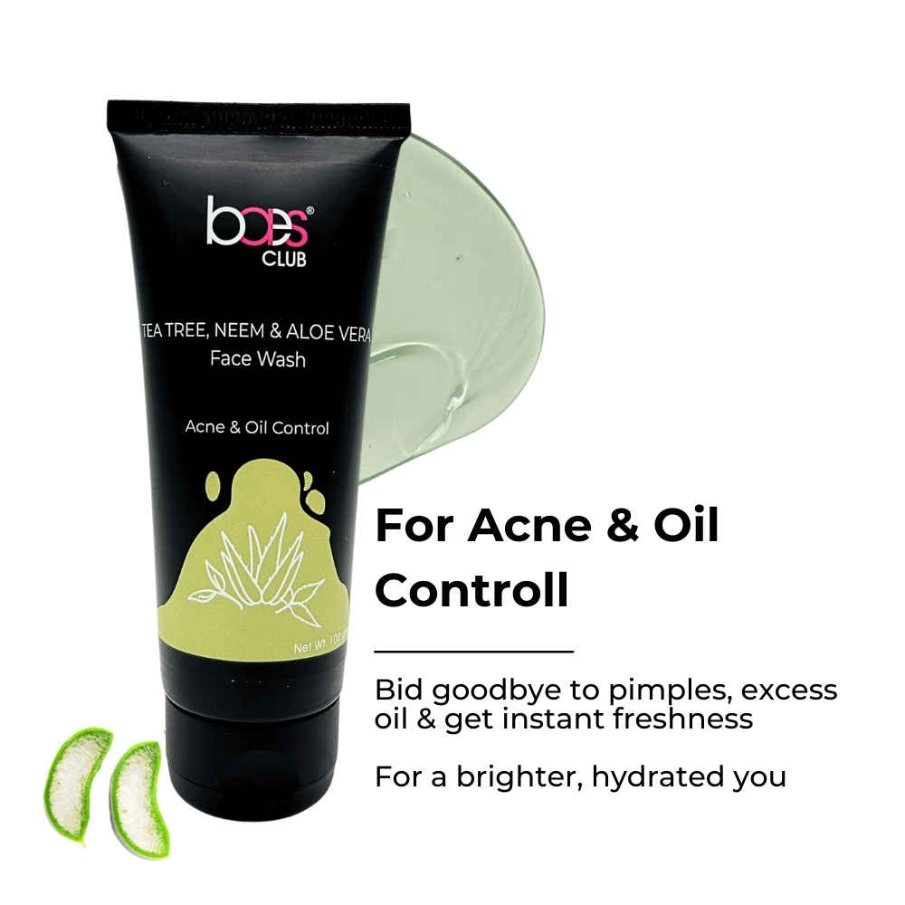 Buy Baes Club Tea Tree Neem & Aloe Vera Face Wash | Acne Face Wash | Gentle &Non-Drying | Gel Based | 100% Vegan, Parabens Free & Soap Free | Face Wash for Women & Men - 100 gms - Purplle