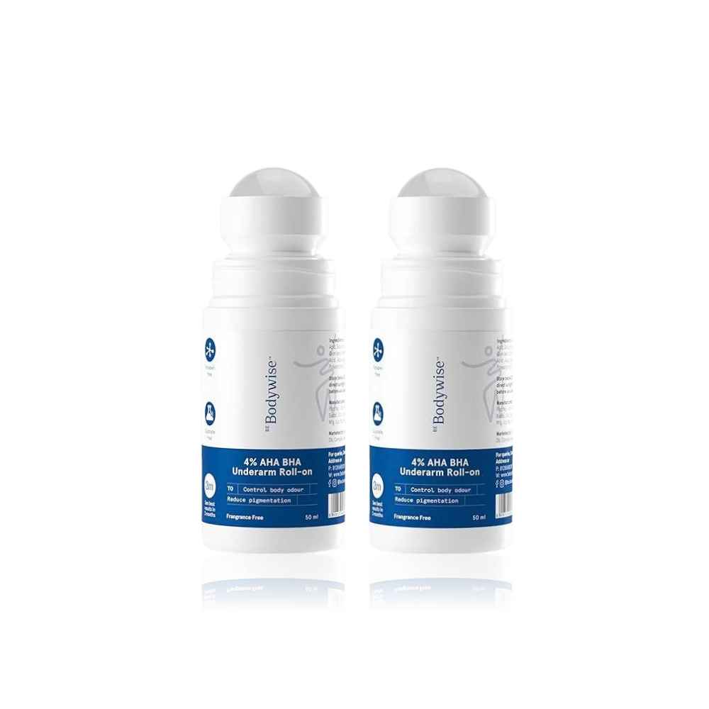 Buy Be Bodywise 4% AHA BHA Underarm Roll On (Flora Fragrance) - Pack of 2 (50ml*2) - Purplle