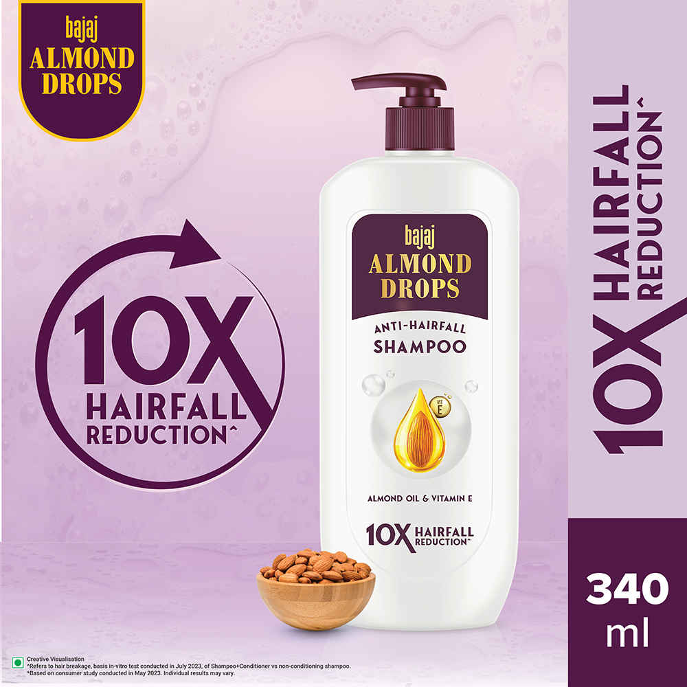Buy Bajaj Almond Drops Anti Hairfall Shampoo 340 ml - Purplle