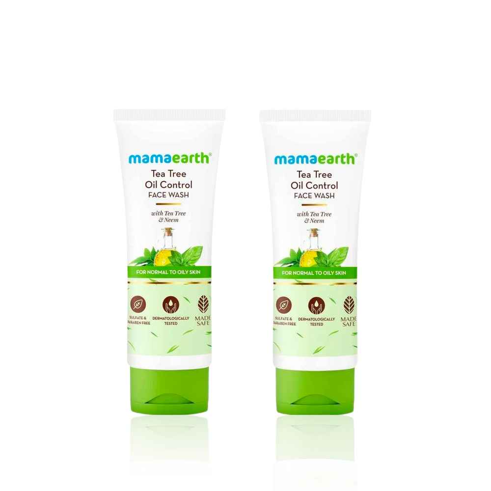 Buy Mamaearth Tea Tree Face Wash Duo (100 ml*2) - Purplle