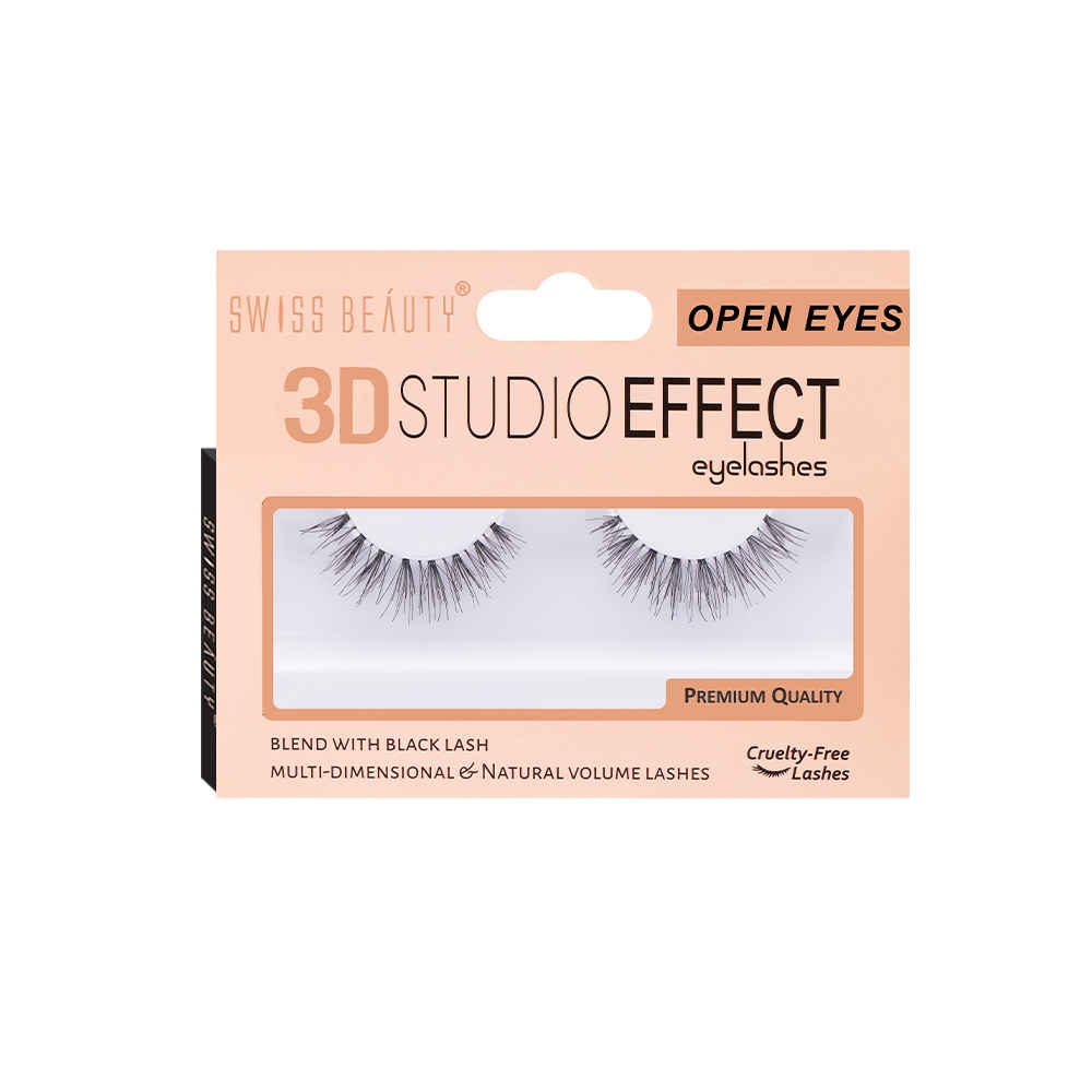Buy Swiss Beauty 3D Studio Effect Eyelashes Open Eyes - 1 Pair - Purplle