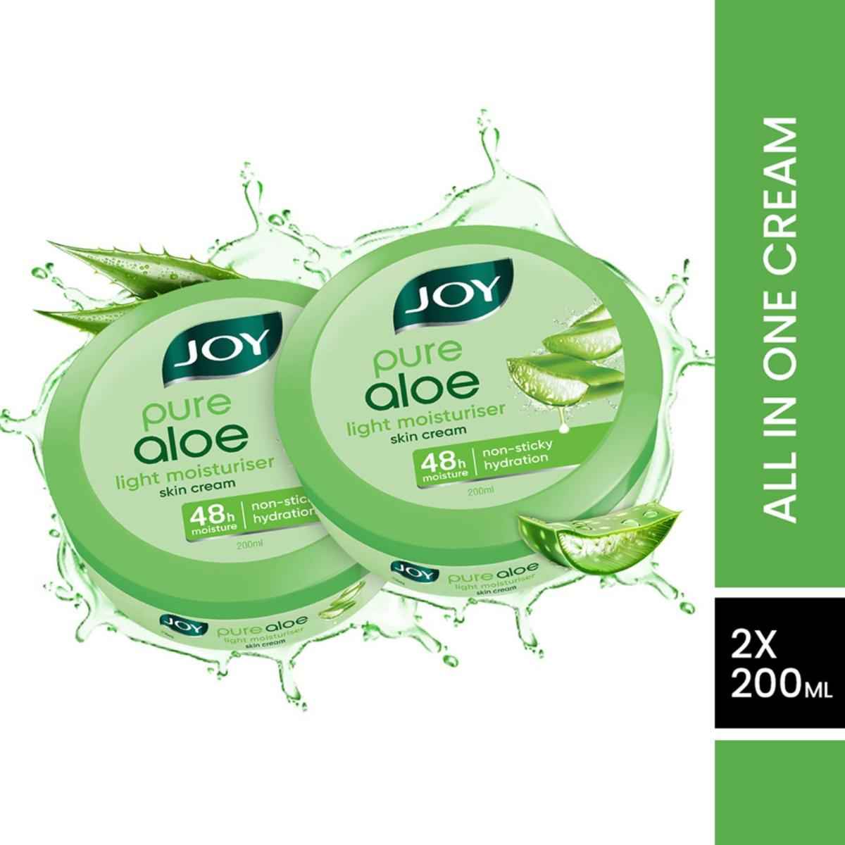 Buy Joy Pure Aloe Multi Benefit Skin Cream, For Normal to Oily Skin (200 ml x 2) - Purplle