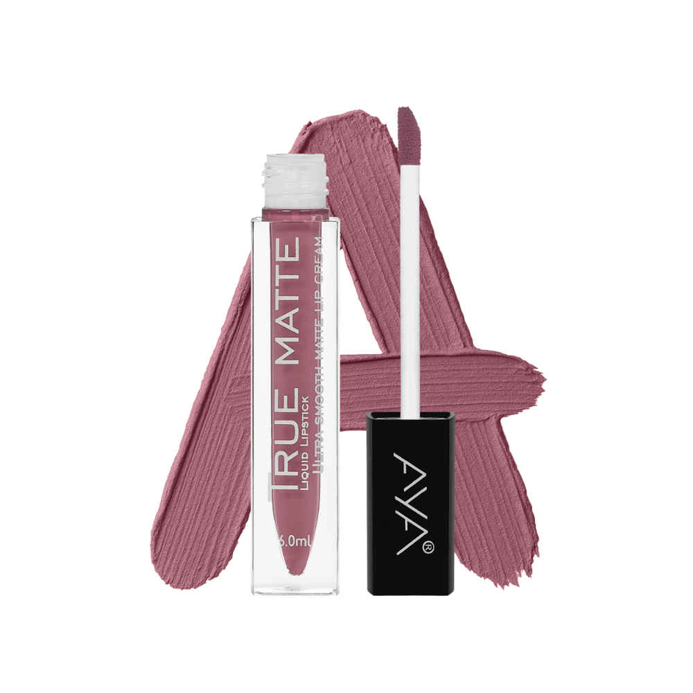 Buy AYA True Matte Liquid Lipstick, Ultra Smooth Matte Lip Cream, 01 Pink, 6 ml - Purplle